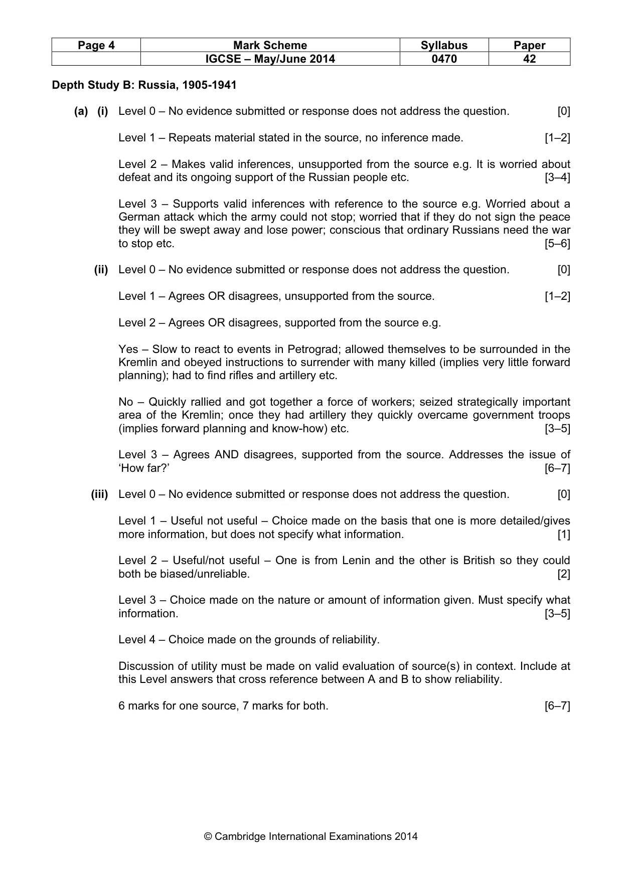 Mark scheme, page 4 of 17