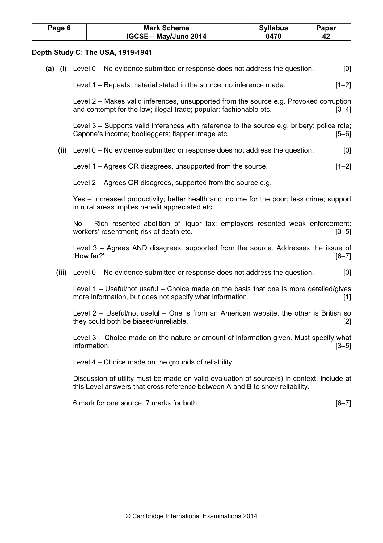 Mark scheme, page 6 of 17