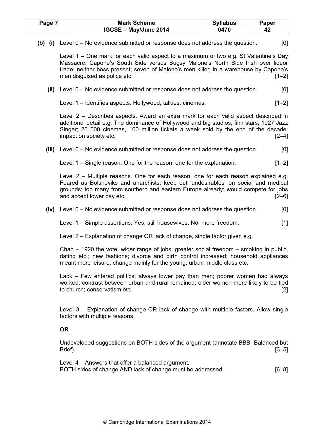 Mark scheme, page 7 of 17