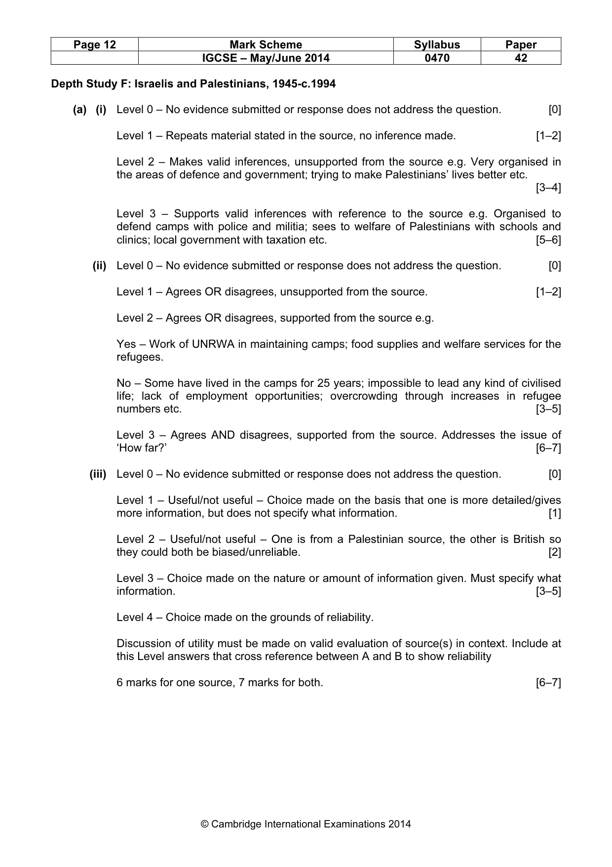 Mark scheme, page 12 of 17