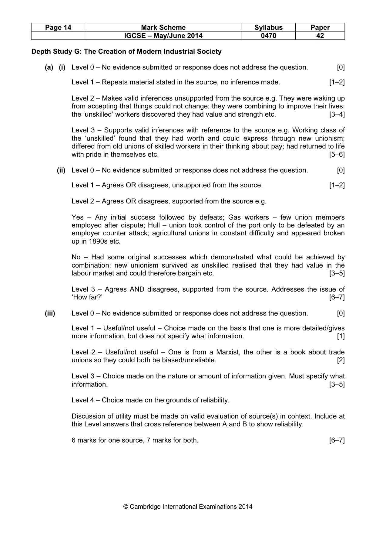 Mark scheme, page 14 of 17