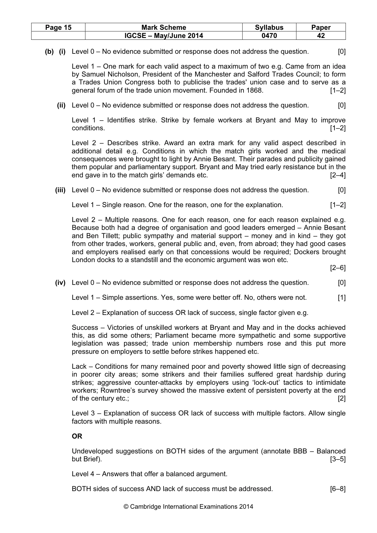Mark scheme, page 15 of 17