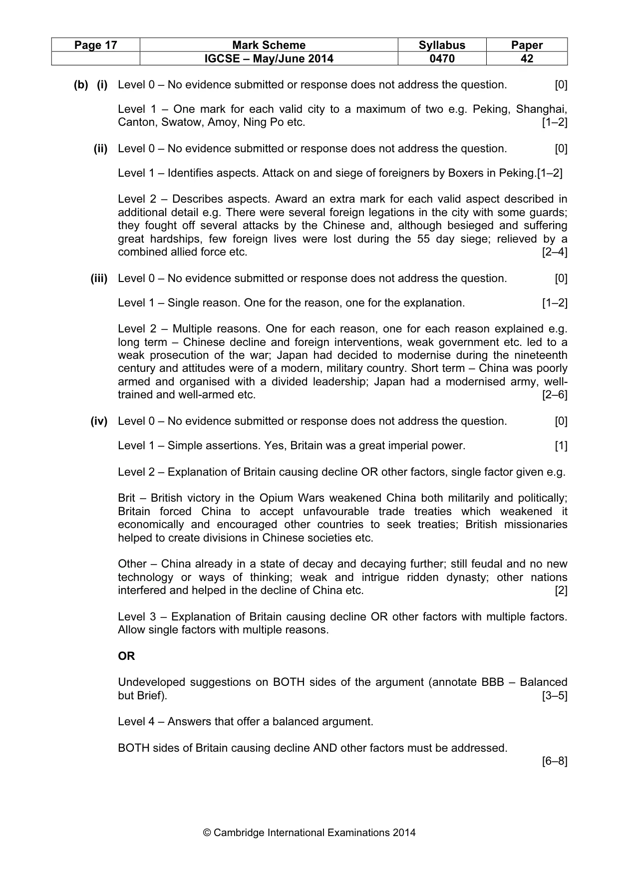 Mark scheme, page 17 of 17