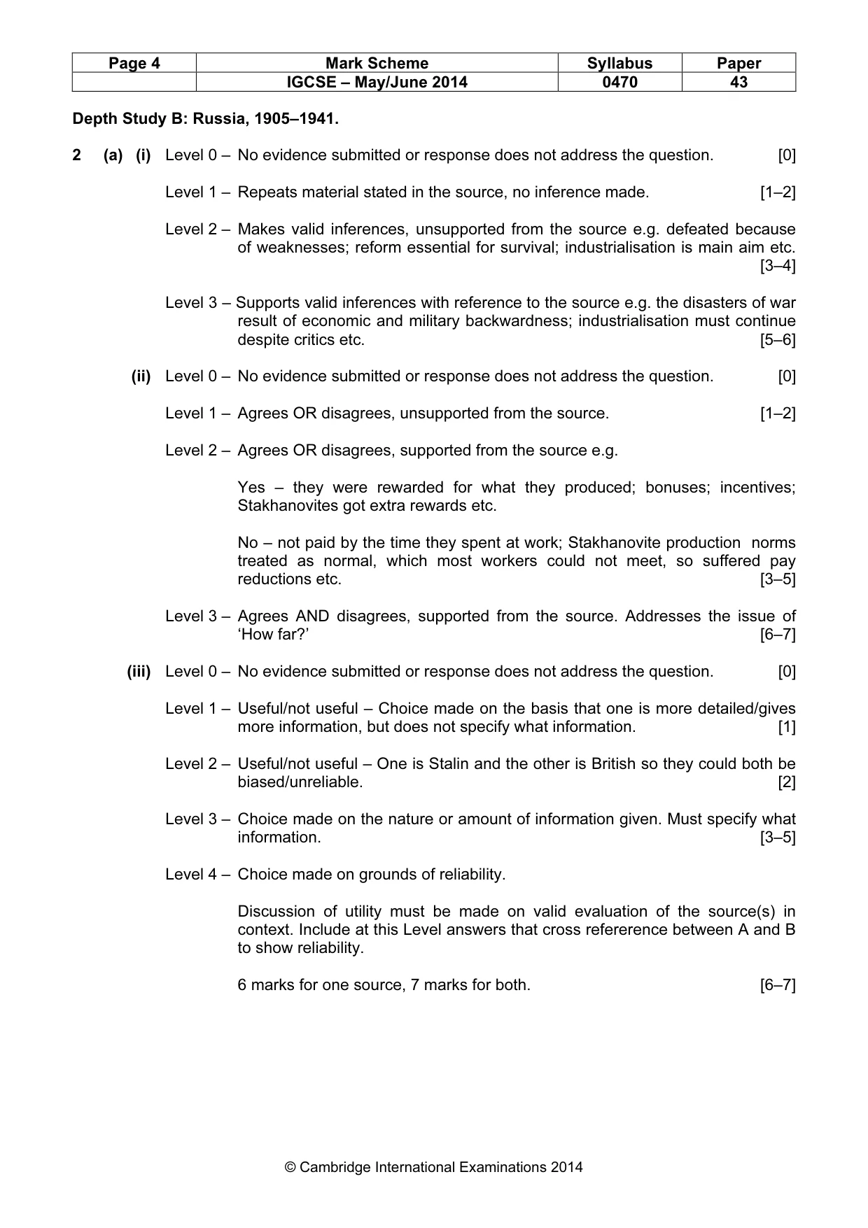 Mark scheme, page 4 of 18