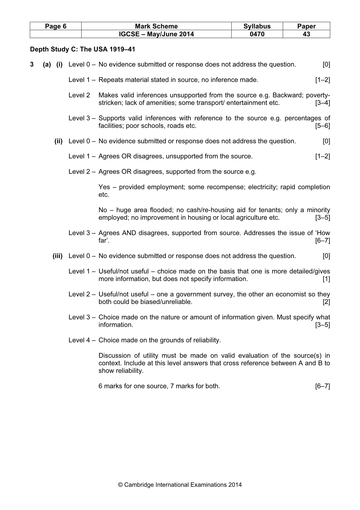 Mark scheme, page 6 of 18
