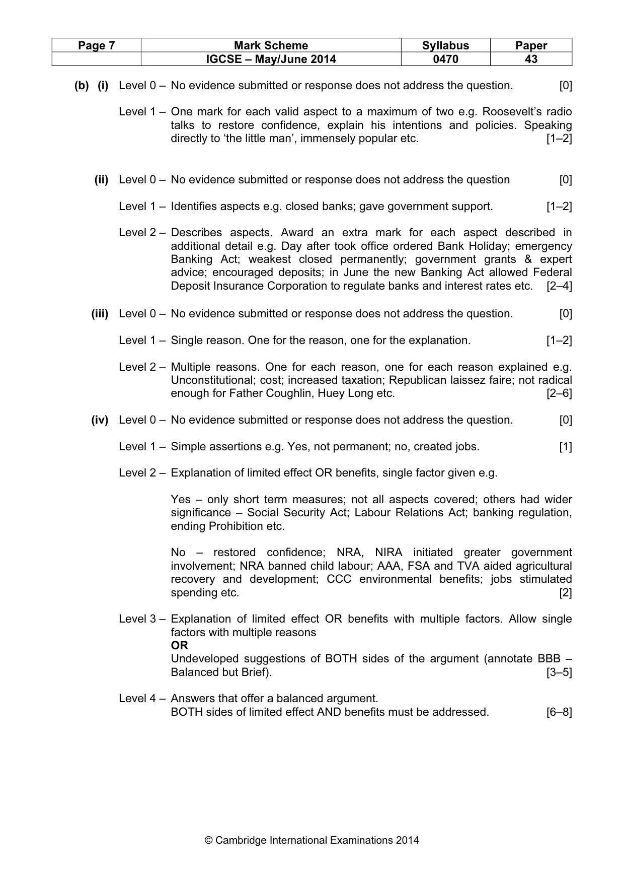 Mark scheme, page 7 of 18