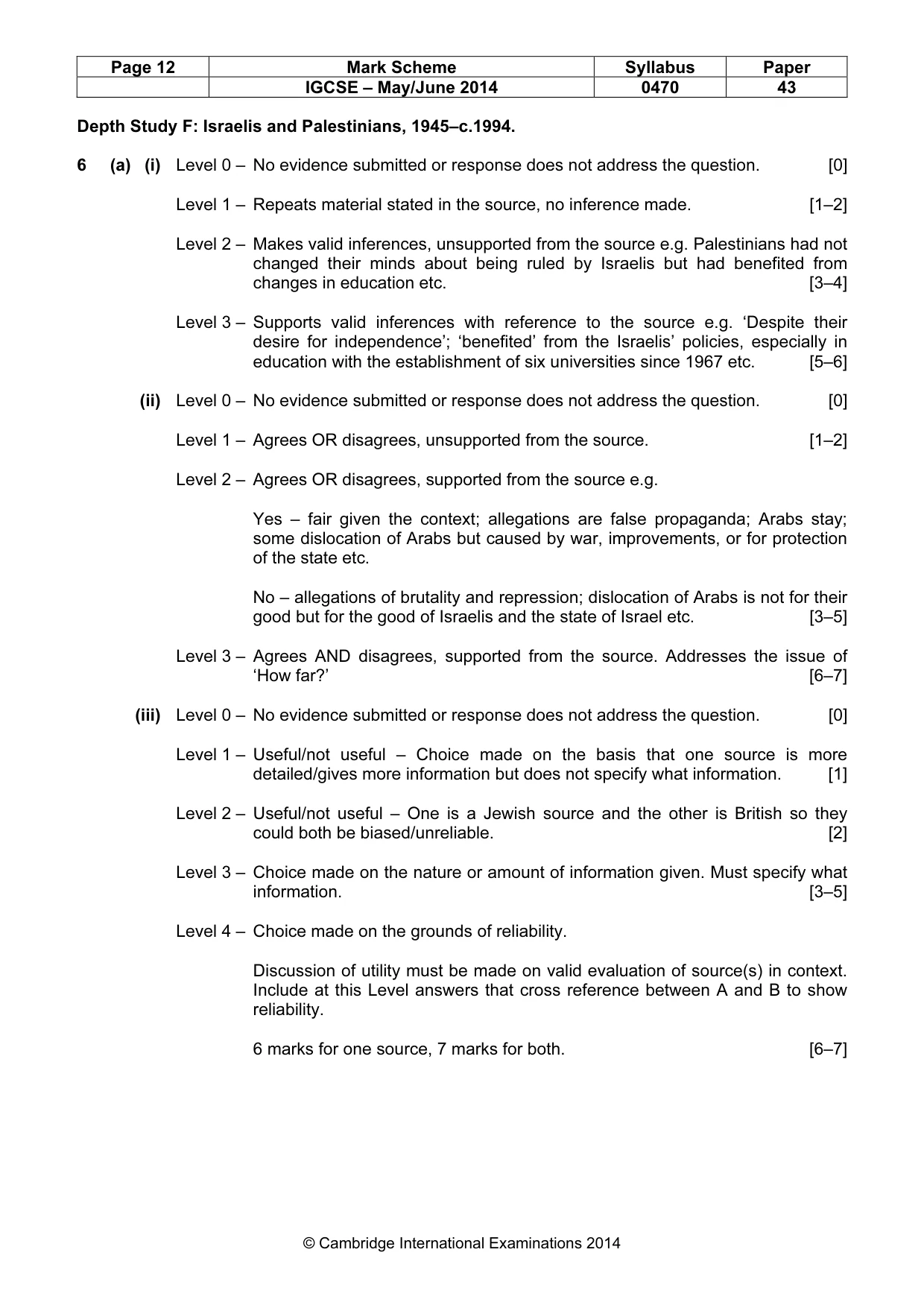 Mark scheme, page 12 of 18