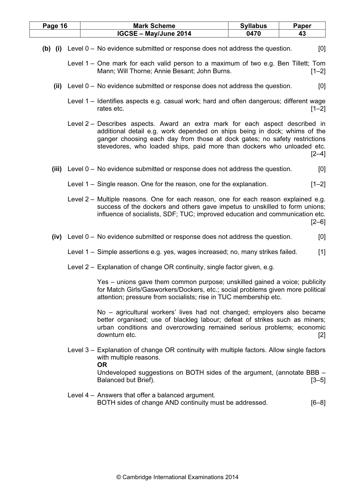 Mark scheme, page 16 of 18