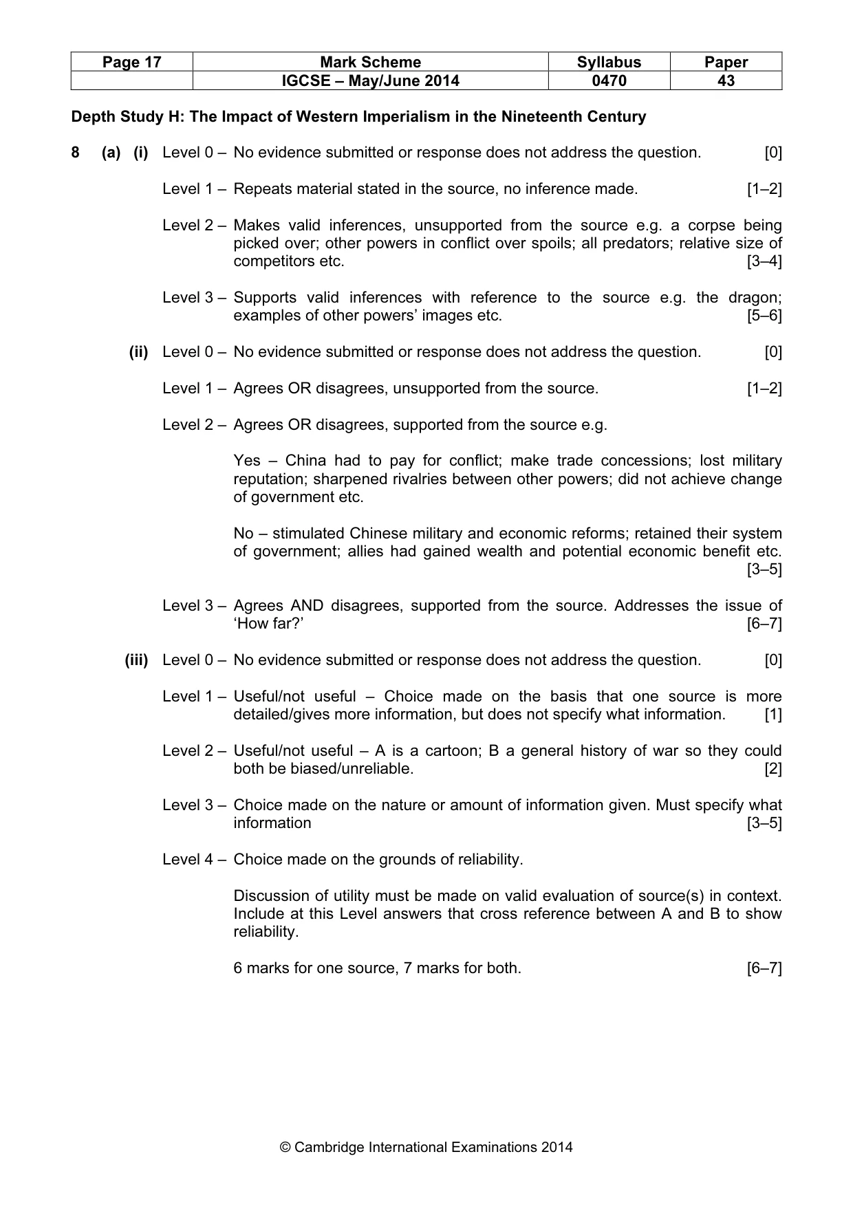 Mark scheme, page 17 of 18