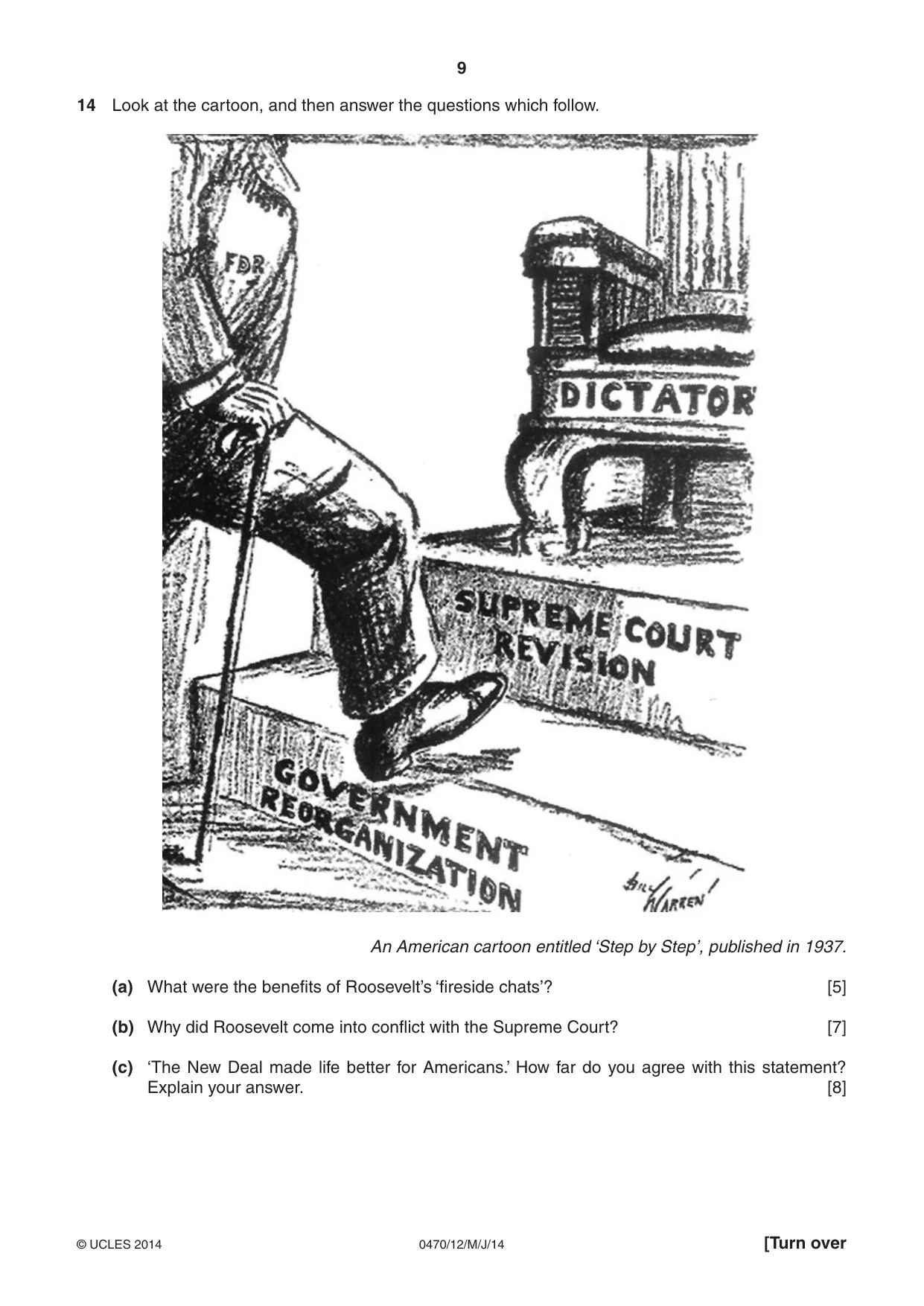 Cambridge IGCSE History 0470 2014 May/June Paper 1 · Variant 2 question paper, page 9 of 16