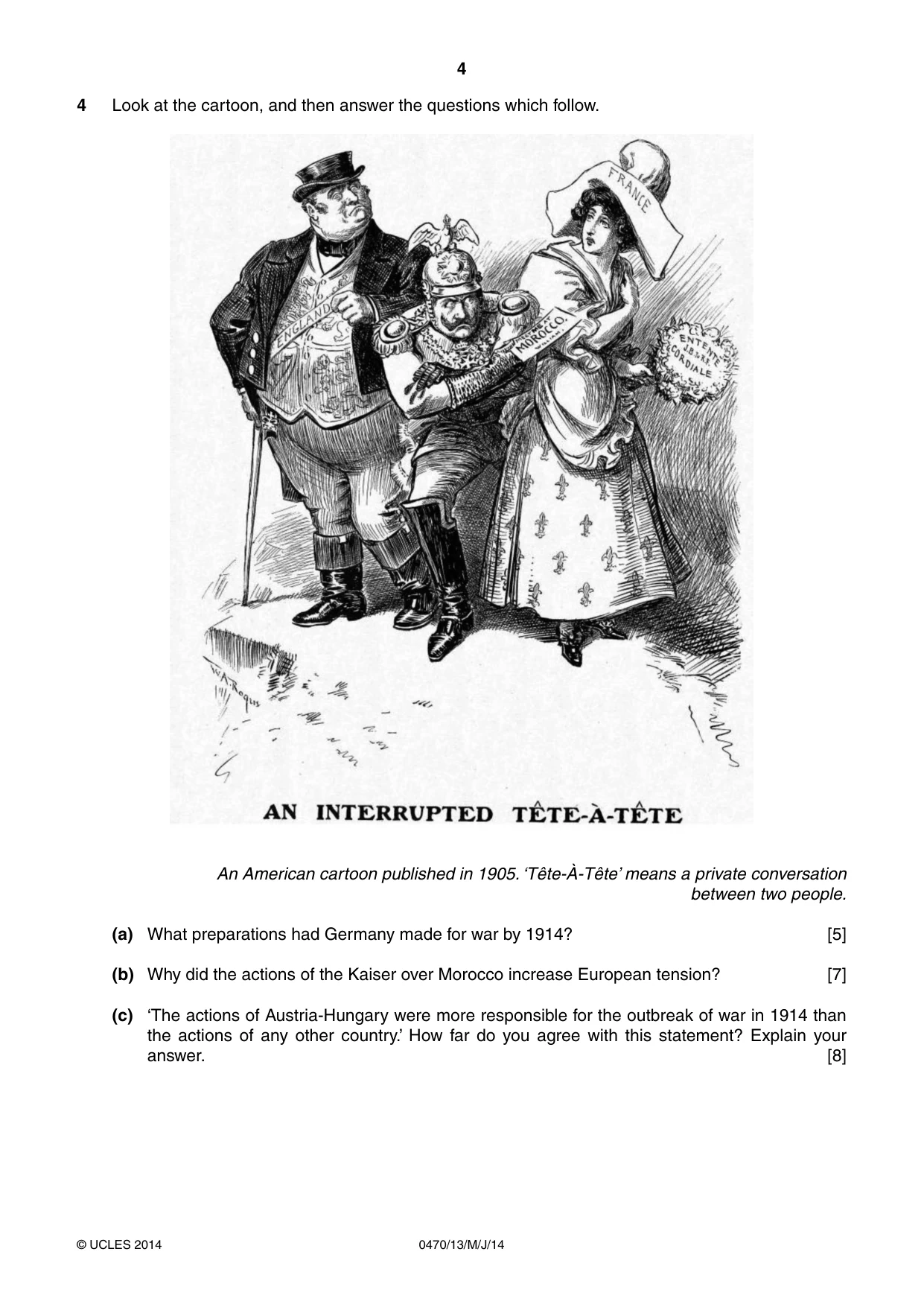 Cambridge IGCSE History 0470 2014 May/June Paper 1 · Variant 3 question paper, page 4 of 20