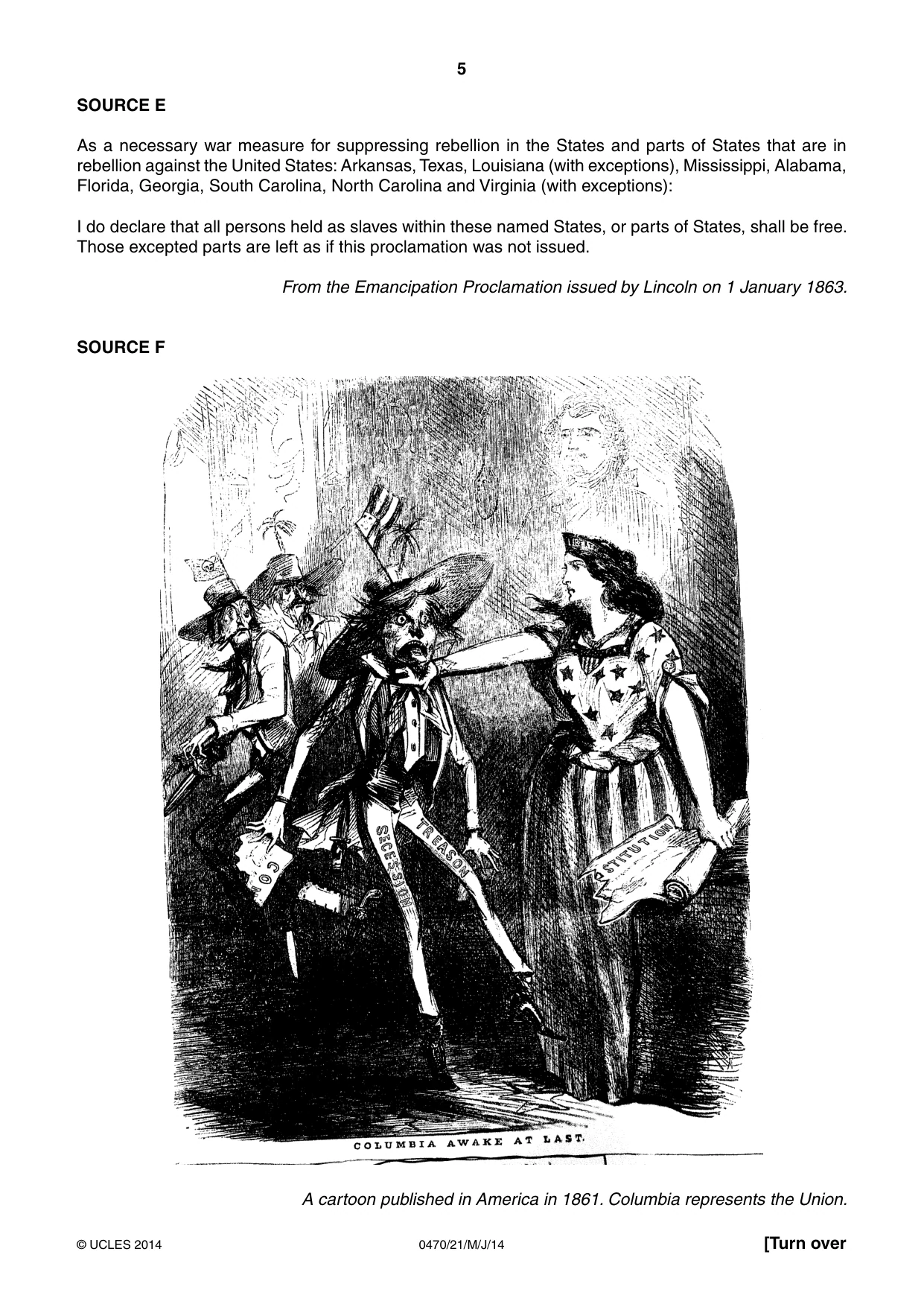 Cambridge IGCSE History 0470 2014 May/June Paper 2 · Variant 1 question paper, page 5 of 16