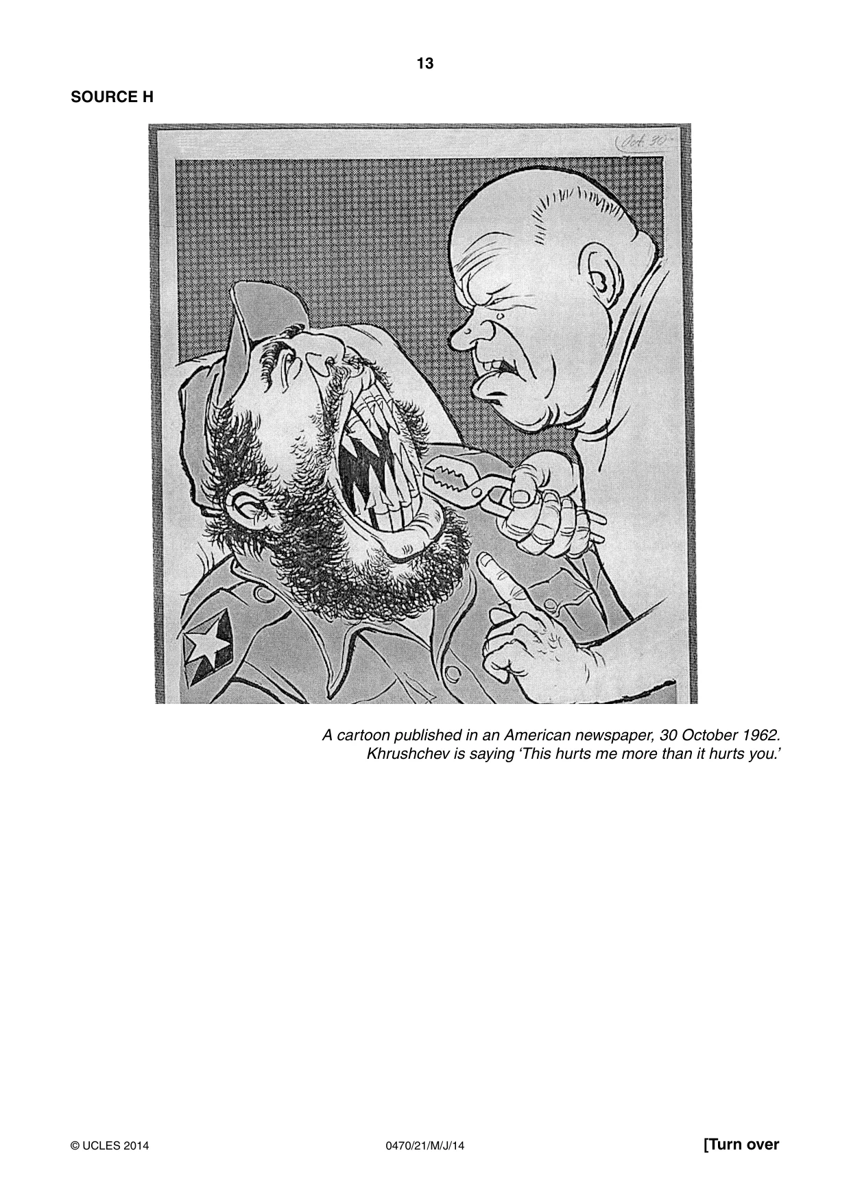 Cambridge IGCSE History 0470 2014 May/June Paper 2 · Variant 1 question paper, page 13 of 16