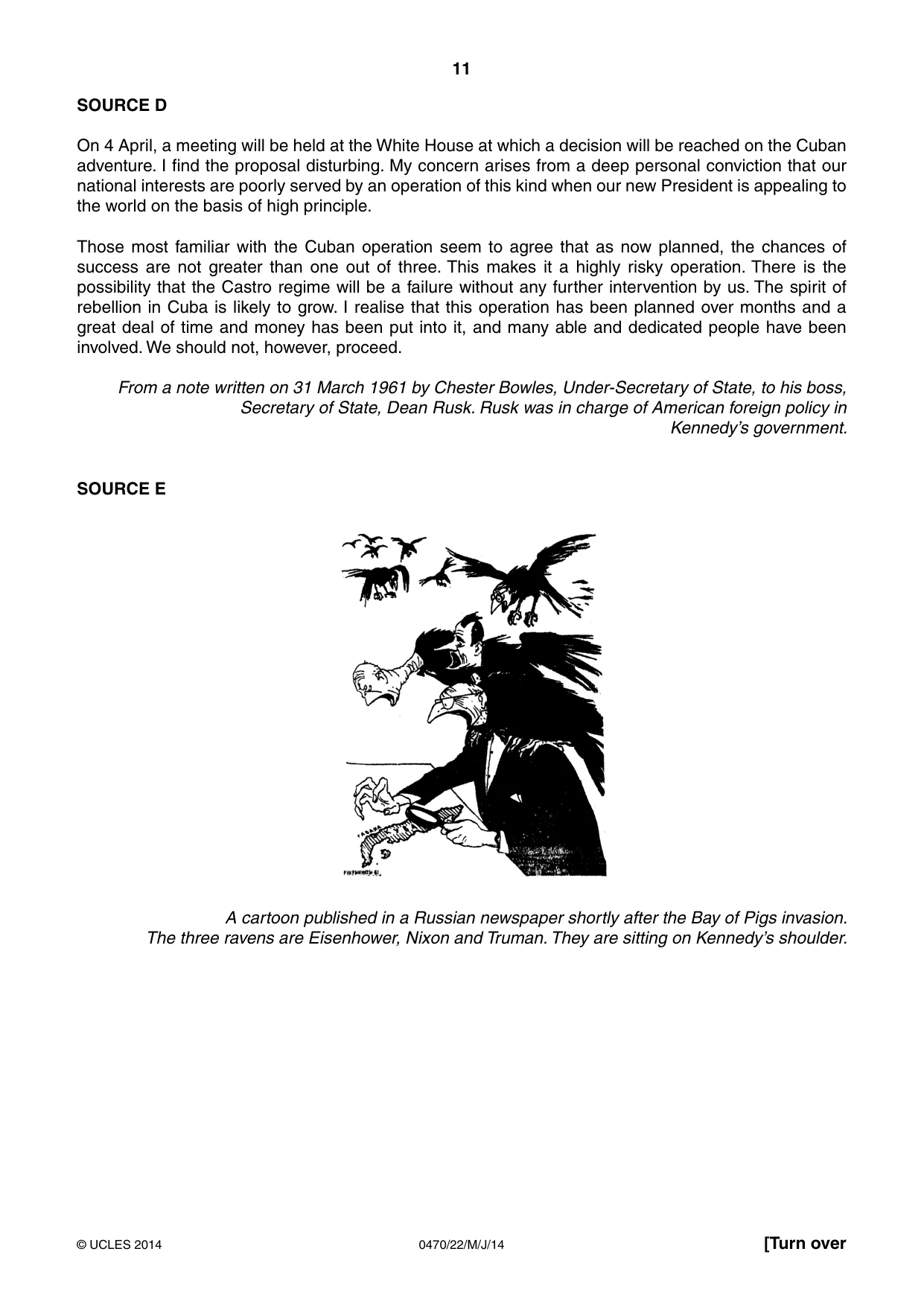 Cambridge IGCSE History 0470 2014 May/June Paper 2 · Variant 2 question paper, page 11 of 16
