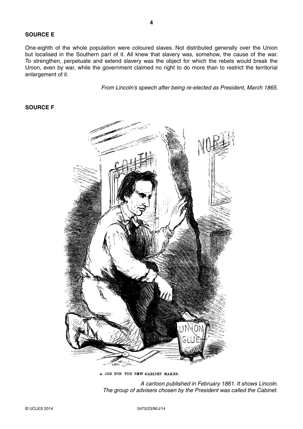Cambridge IGCSE History 0470 2014 May/June Paper 2 · Variant 3 question paper, page 4 of 16