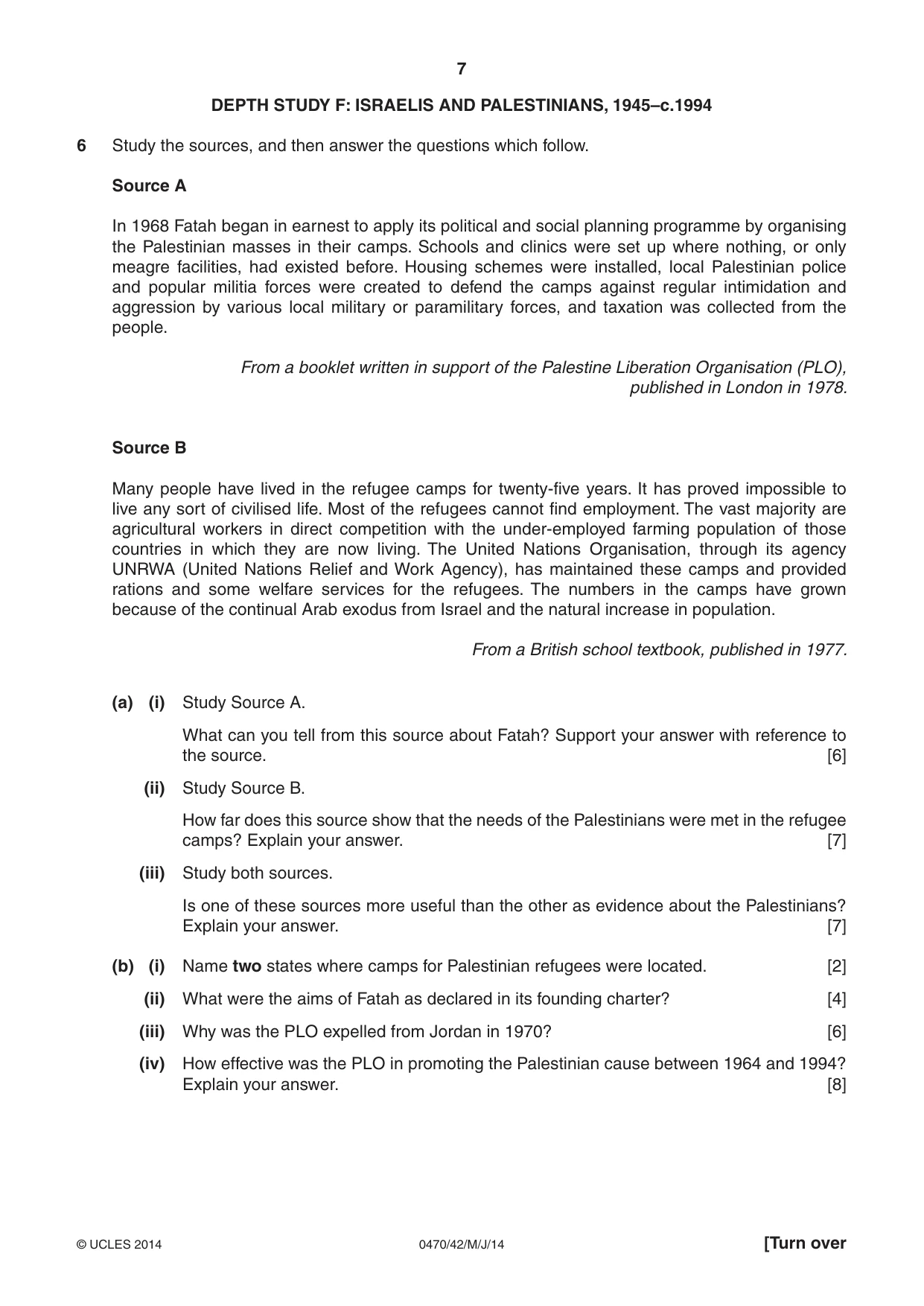 Cambridge IGCSE History 0470 2014 May/June Paper 4 · Variant 2 question paper, page 7 of 12