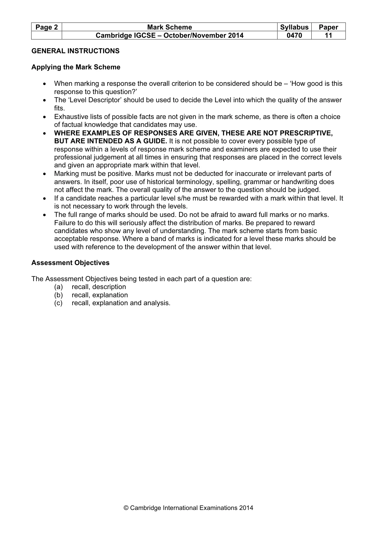 Mark scheme, page 2 of 77
