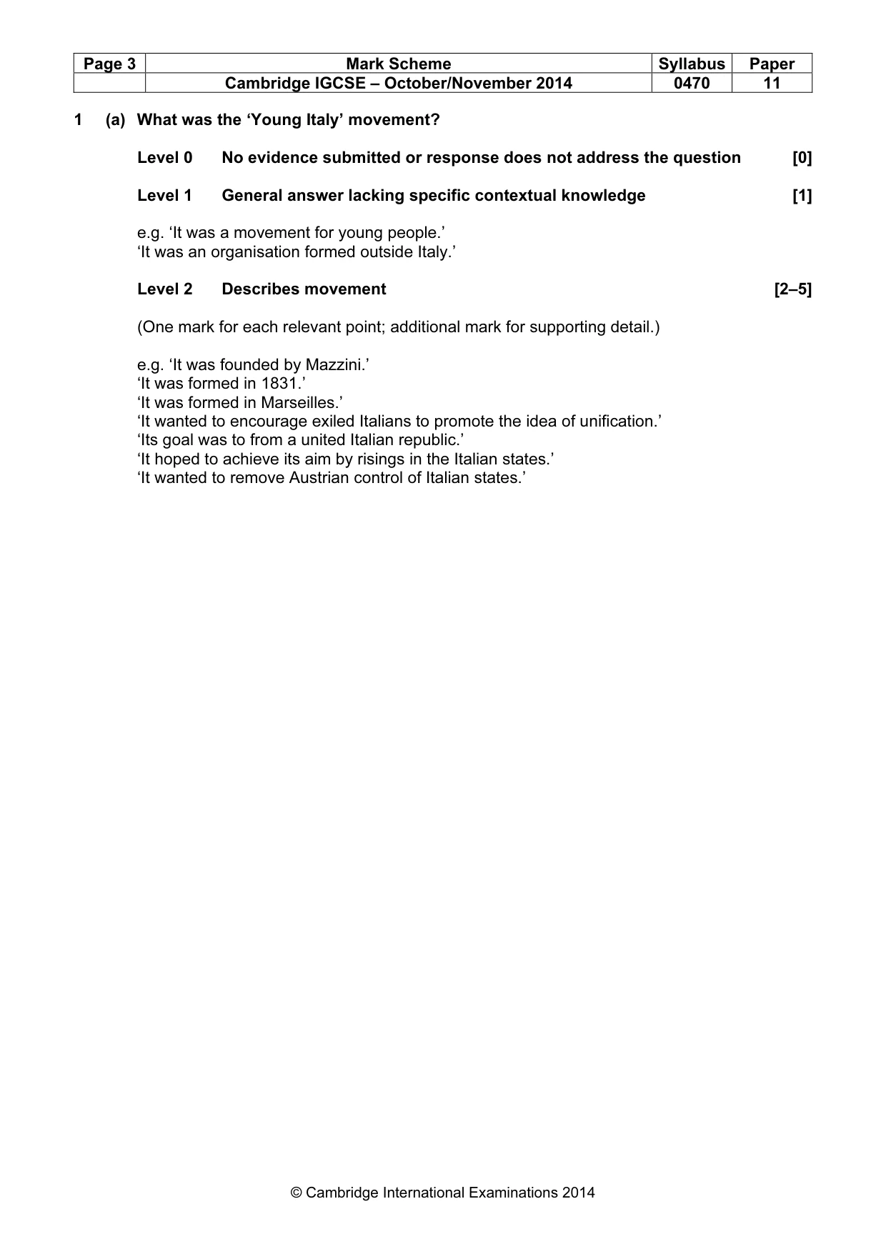 Mark scheme, page 3 of 77