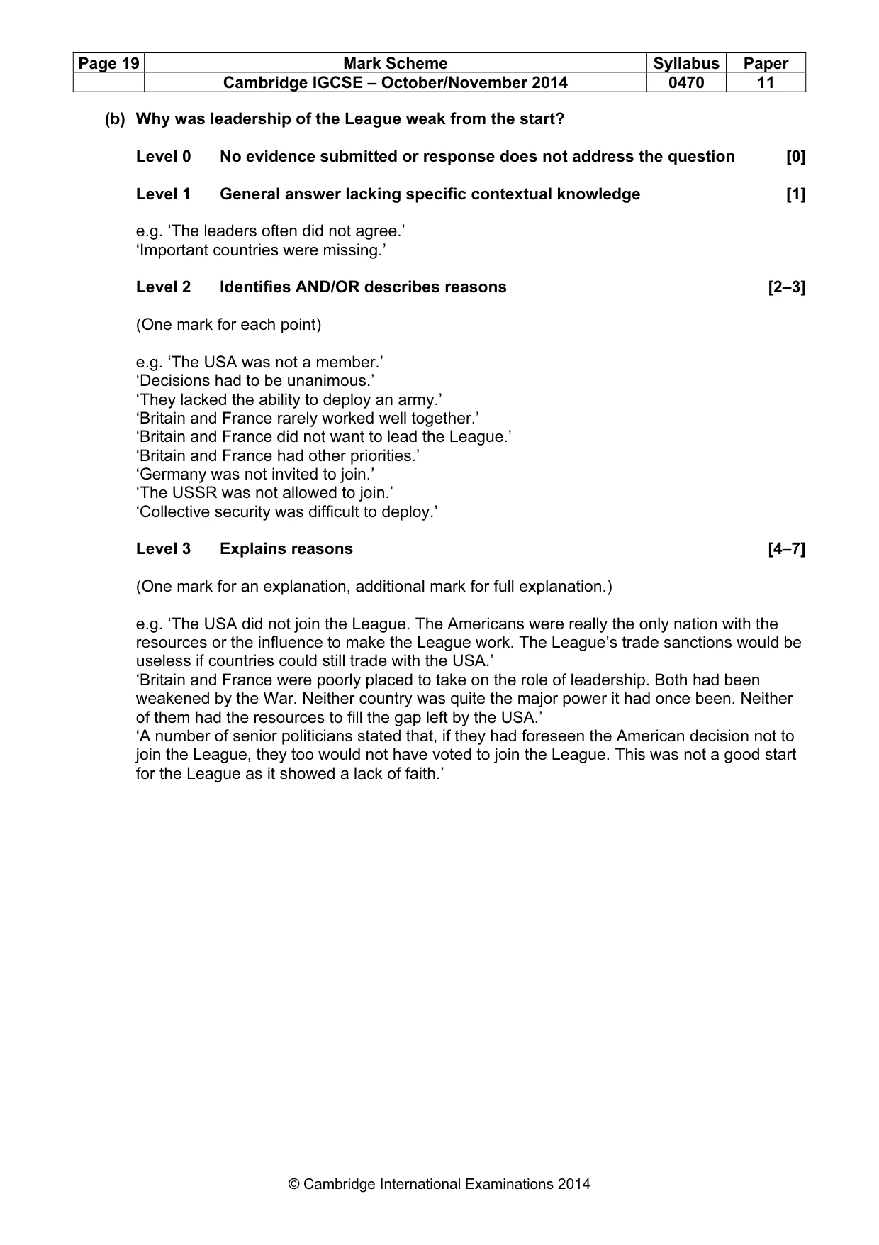 Mark scheme, page 19 of 77