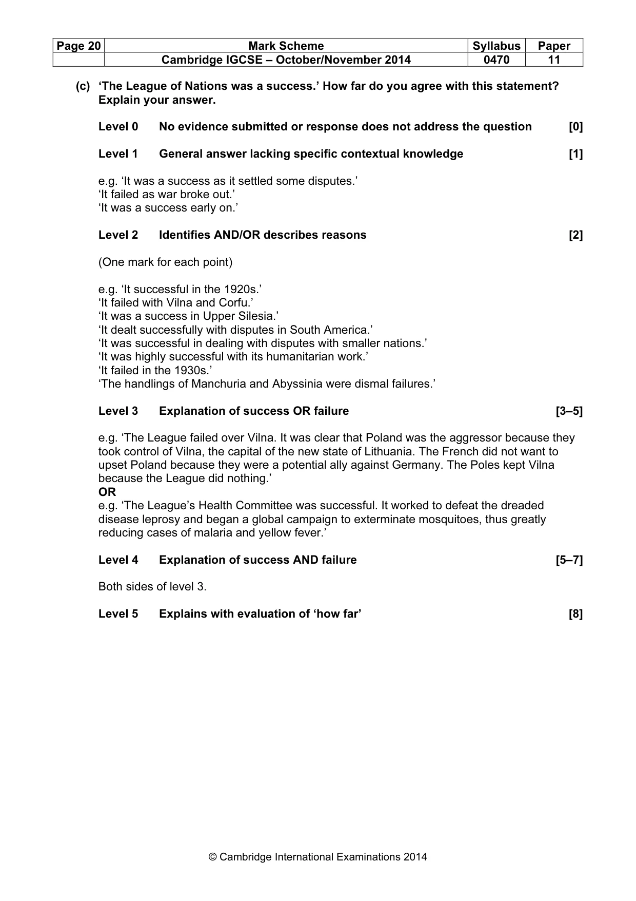 Mark scheme, page 20 of 77