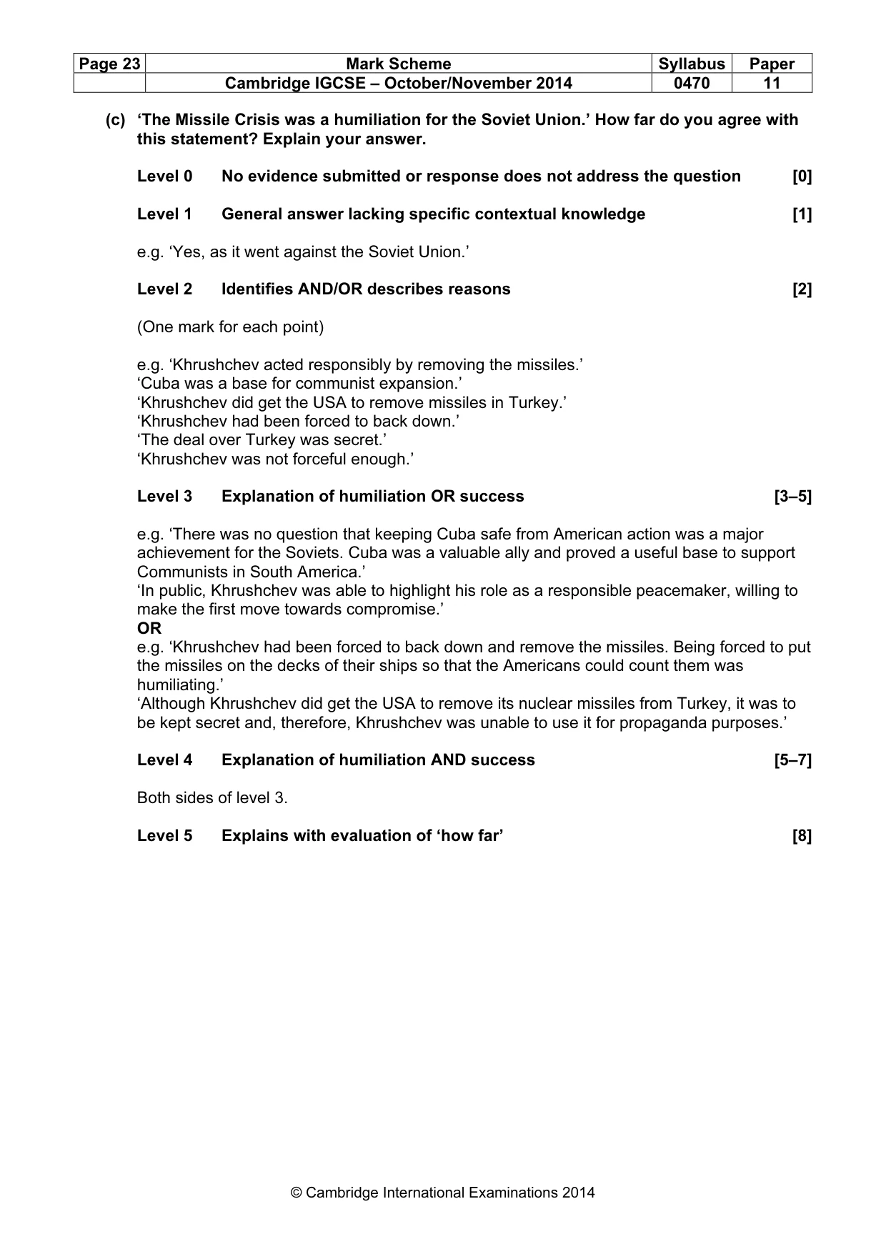 Mark scheme, page 23 of 77