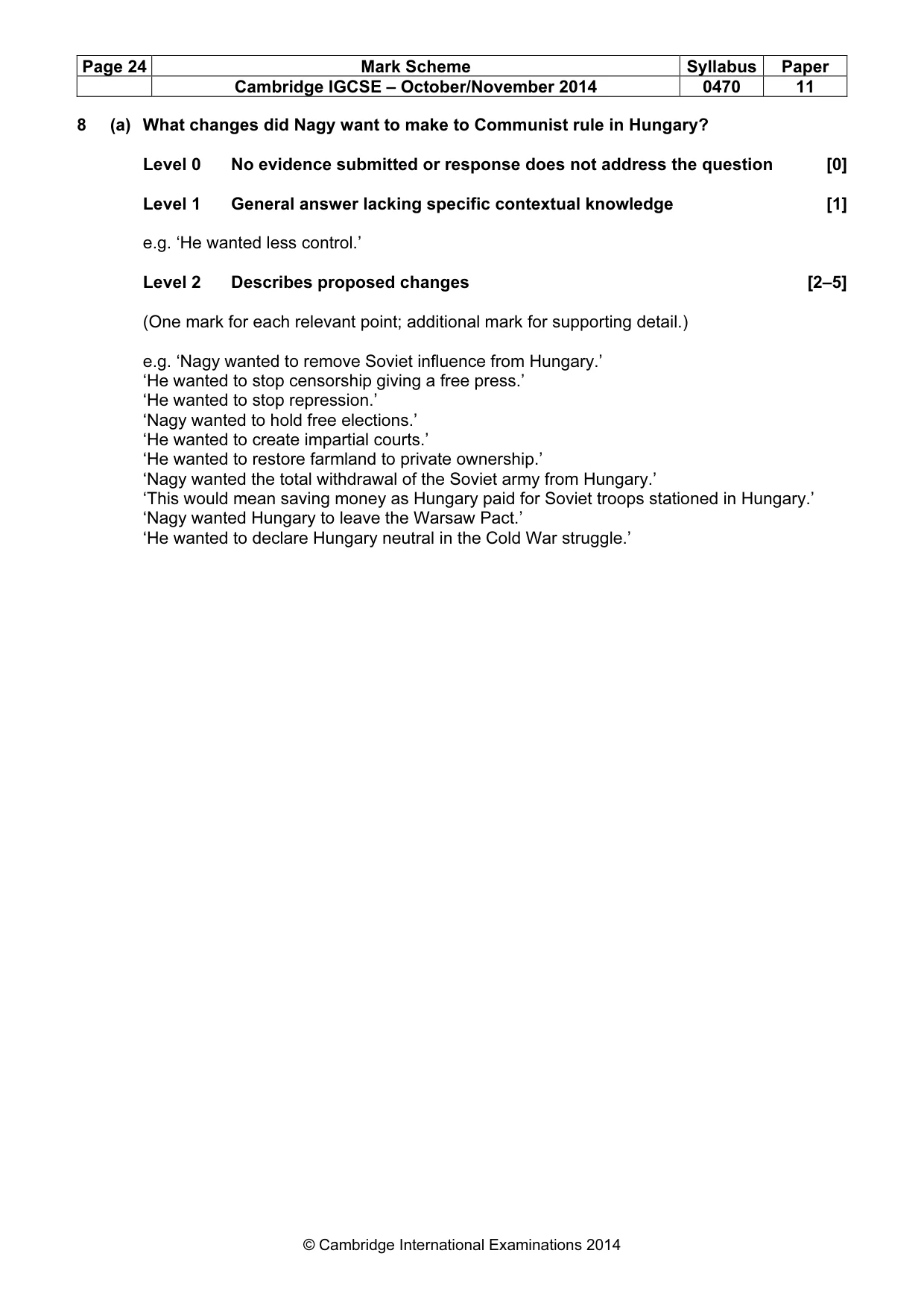 Mark scheme, page 24 of 77