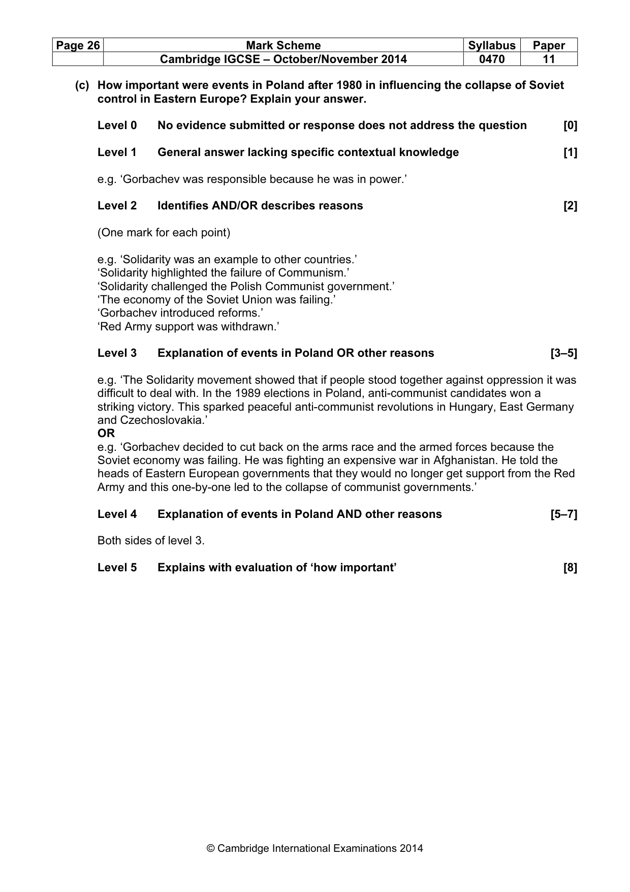Mark scheme, page 26 of 77