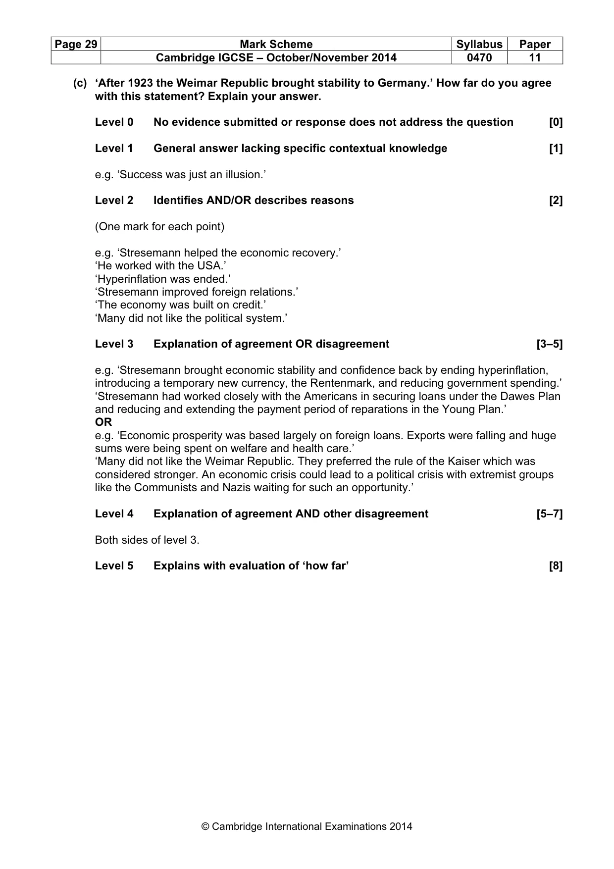 Mark scheme, page 29 of 77