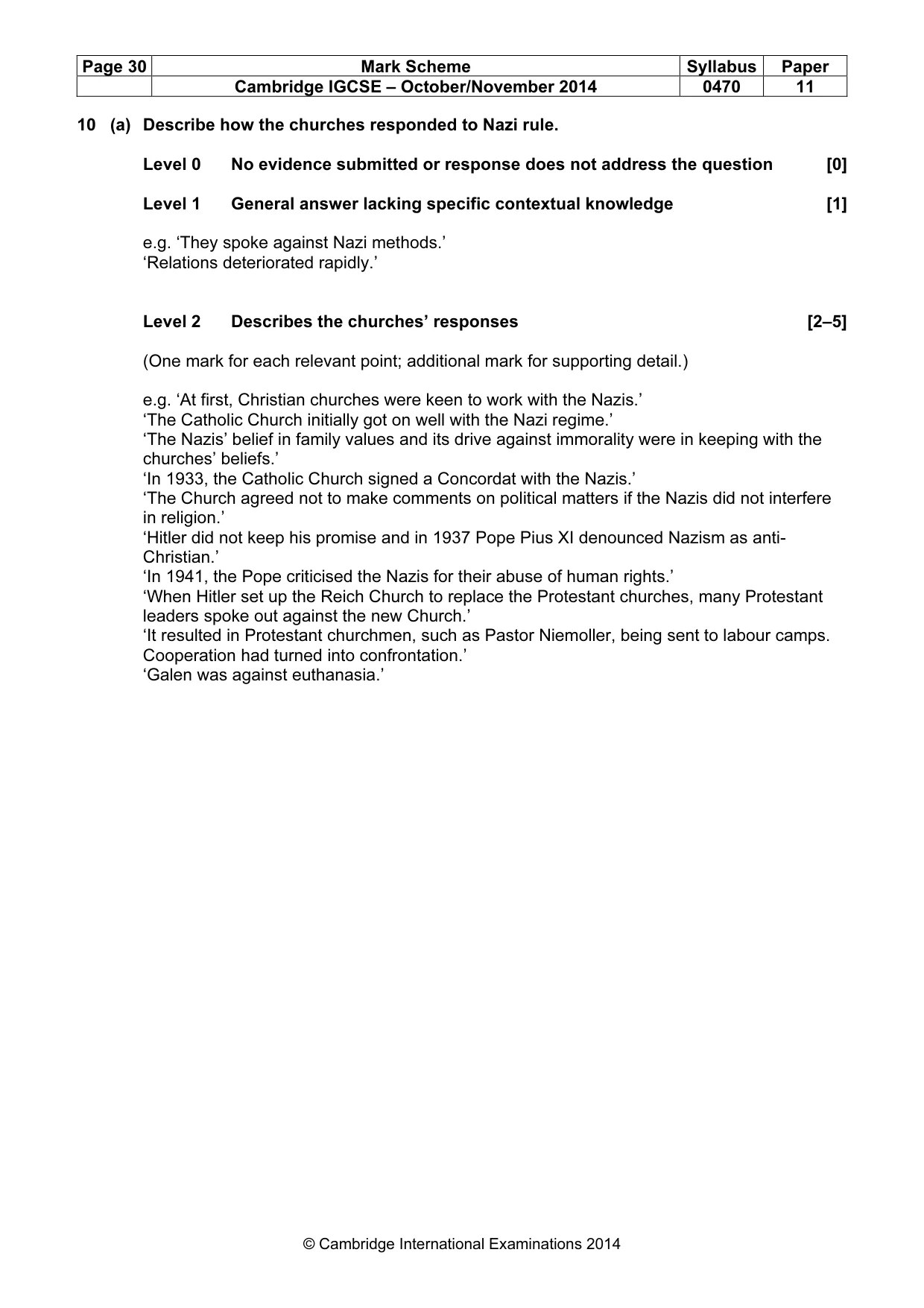 Mark scheme, page 30 of 77