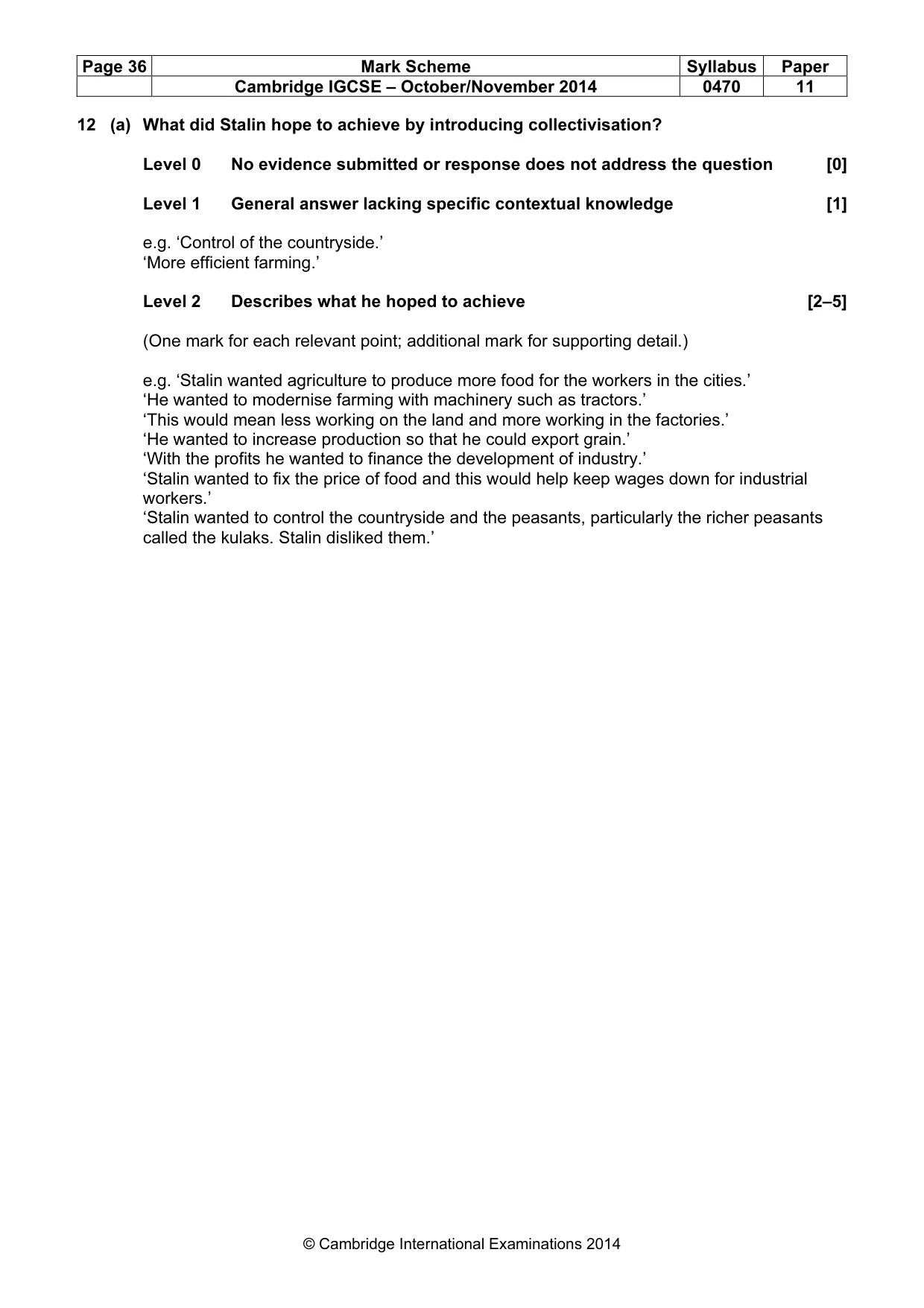 Mark scheme, page 36 of 77
