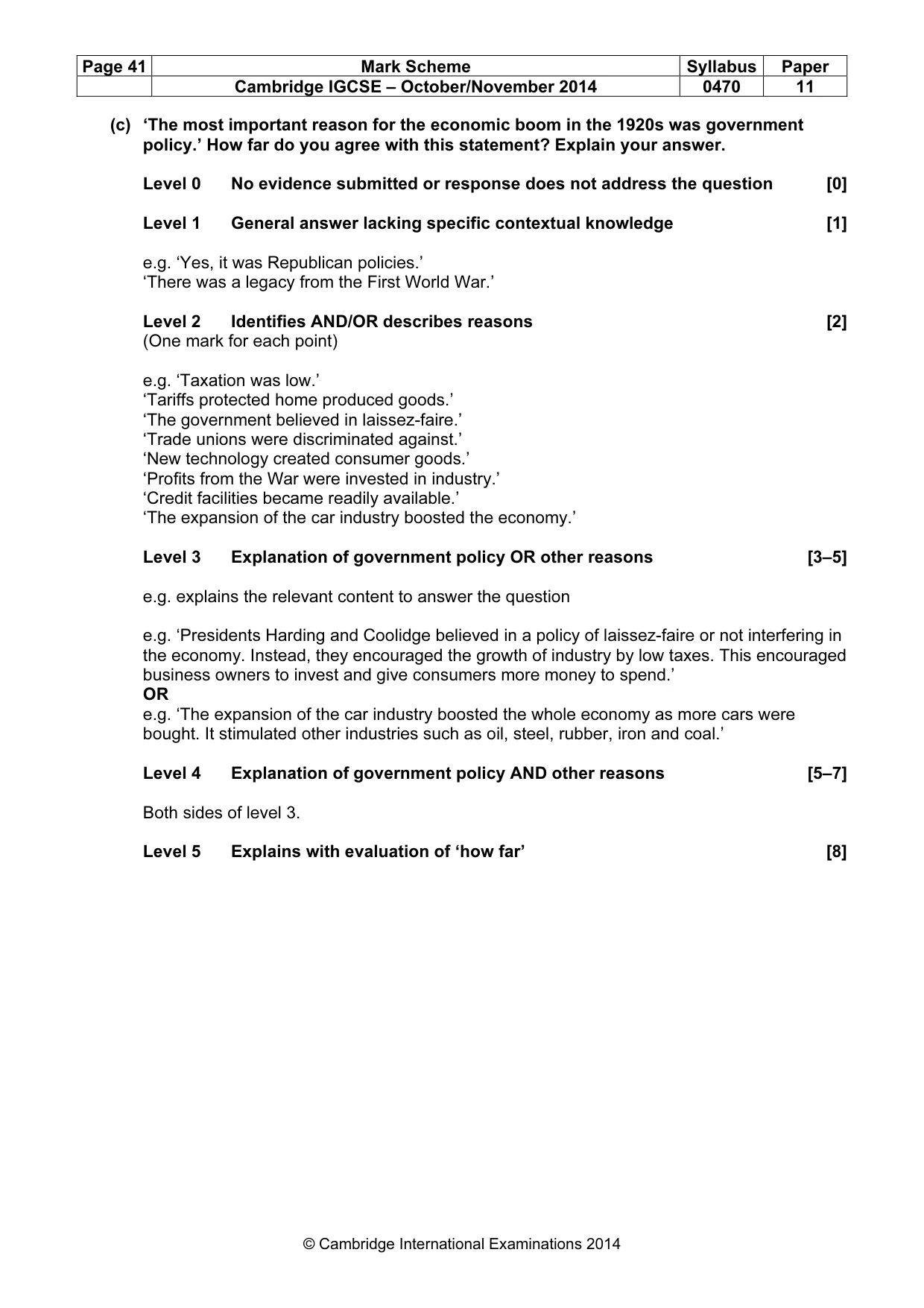 Mark scheme, page 41 of 77