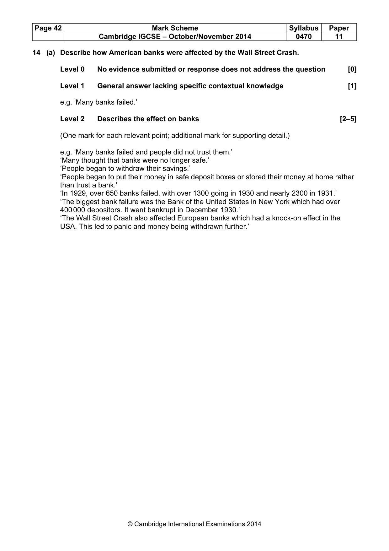 Mark scheme, page 42 of 77