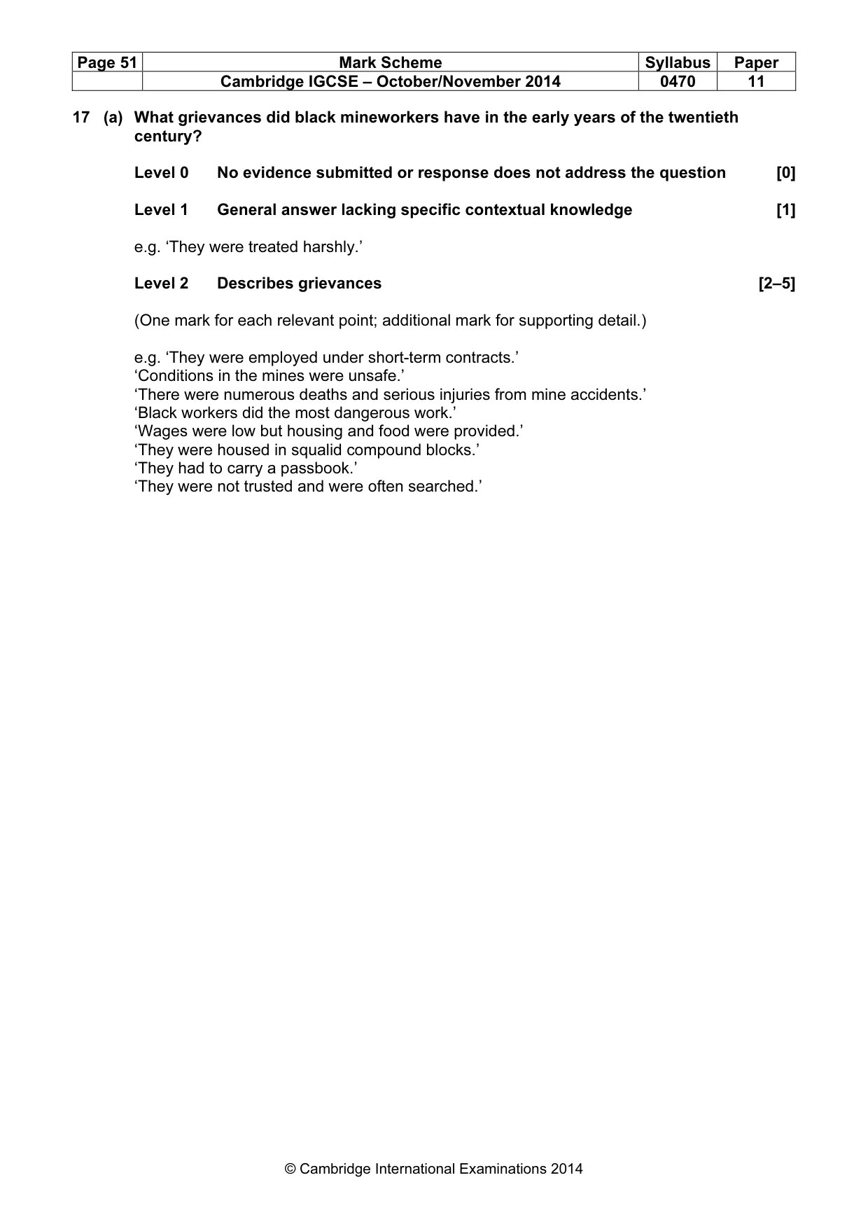 Mark scheme, page 51 of 77