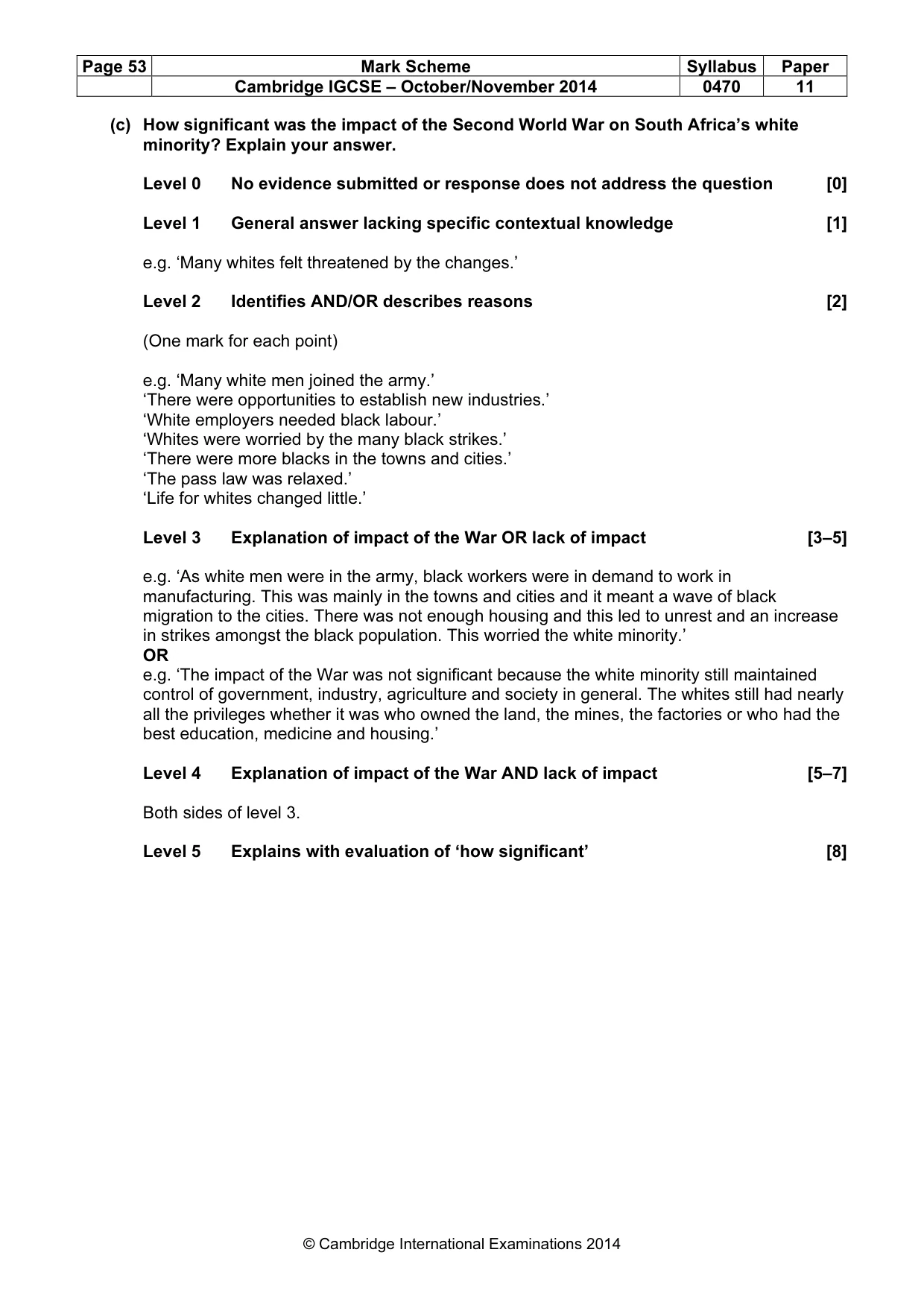 Mark scheme, page 53 of 77
