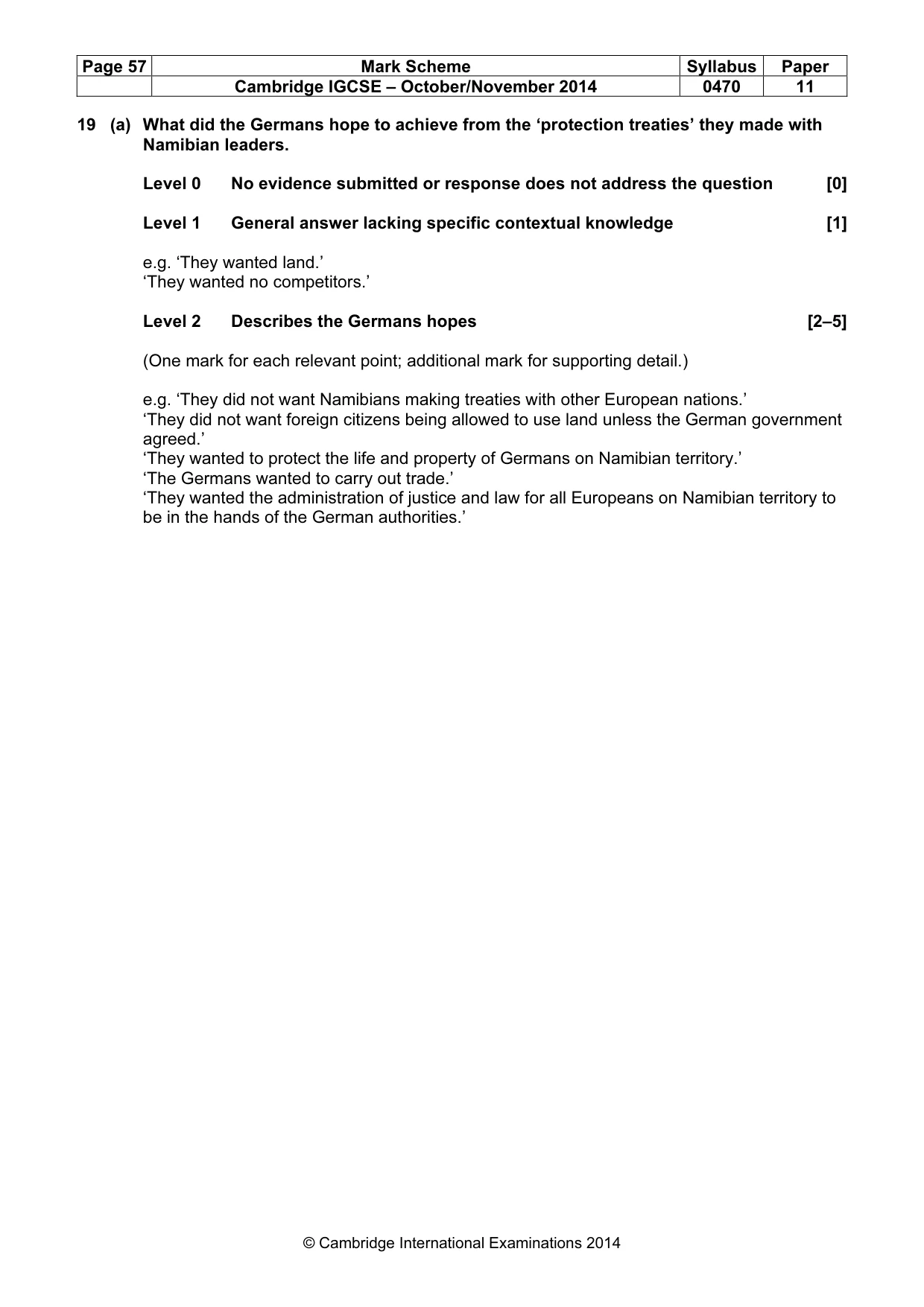 Mark scheme, page 57 of 77