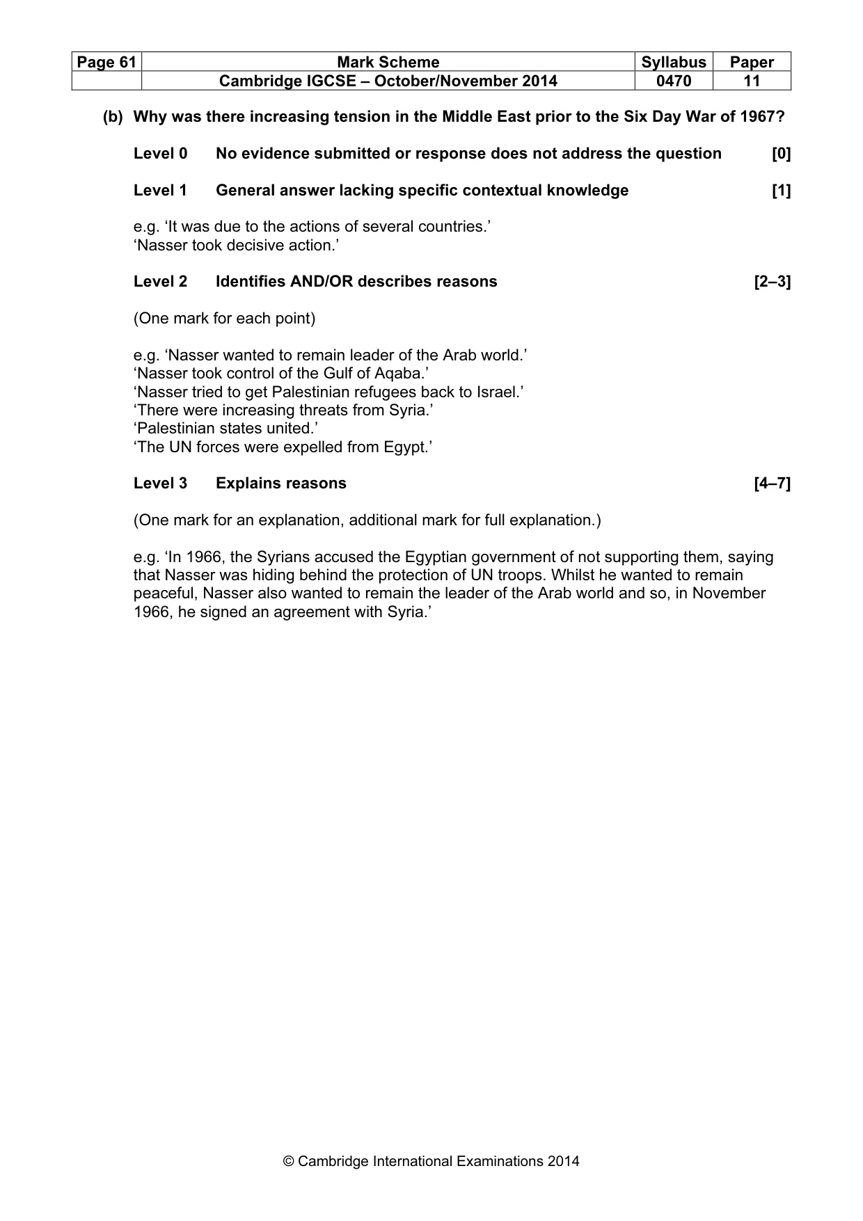 Mark scheme, page 61 of 77