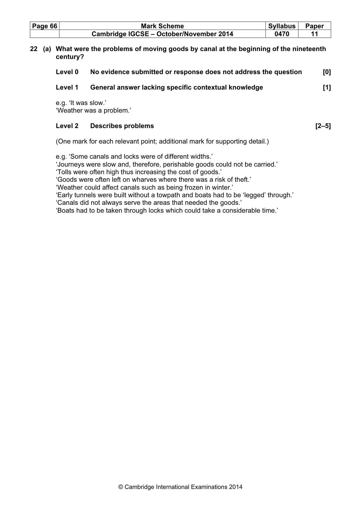 Mark scheme, page 66 of 77