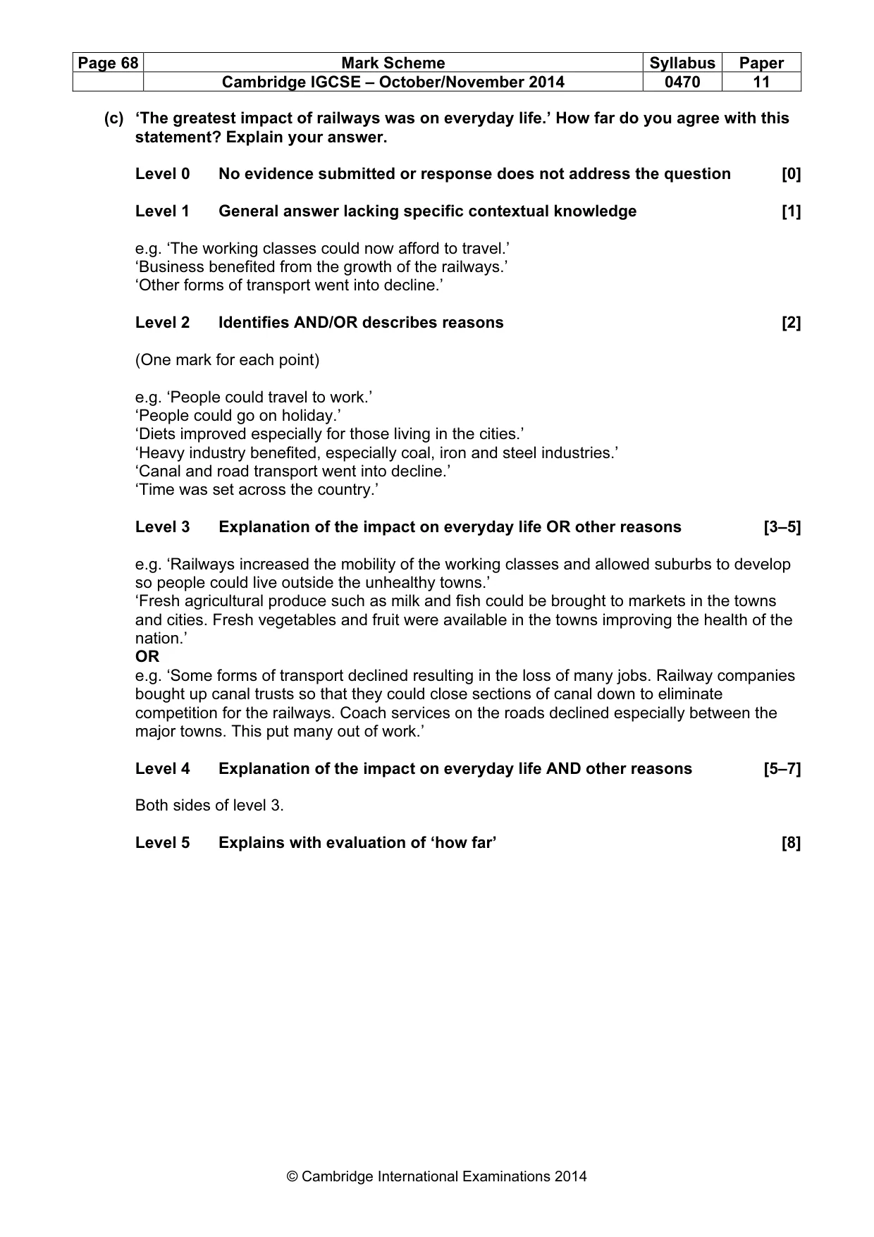 Mark scheme, page 68 of 77