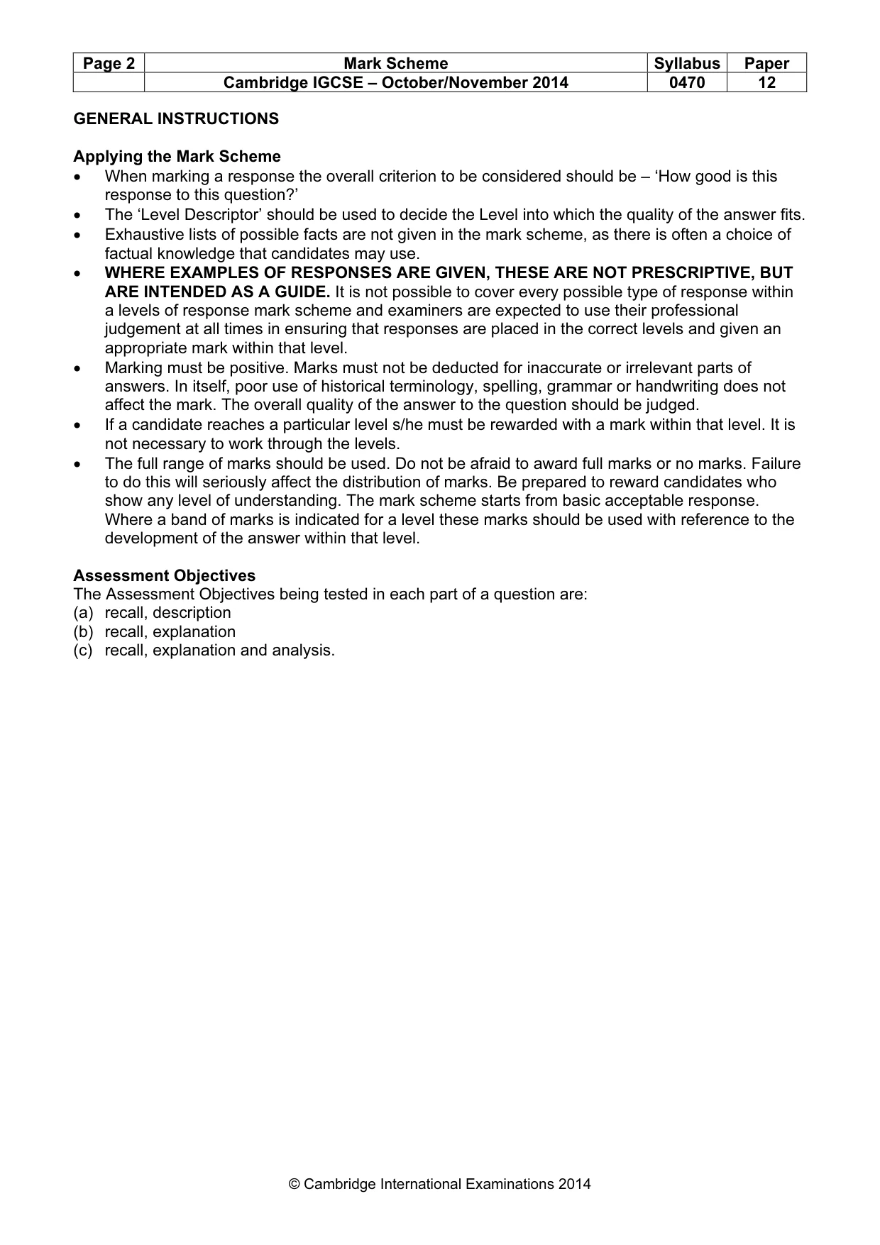 Mark scheme, page 2 of 77