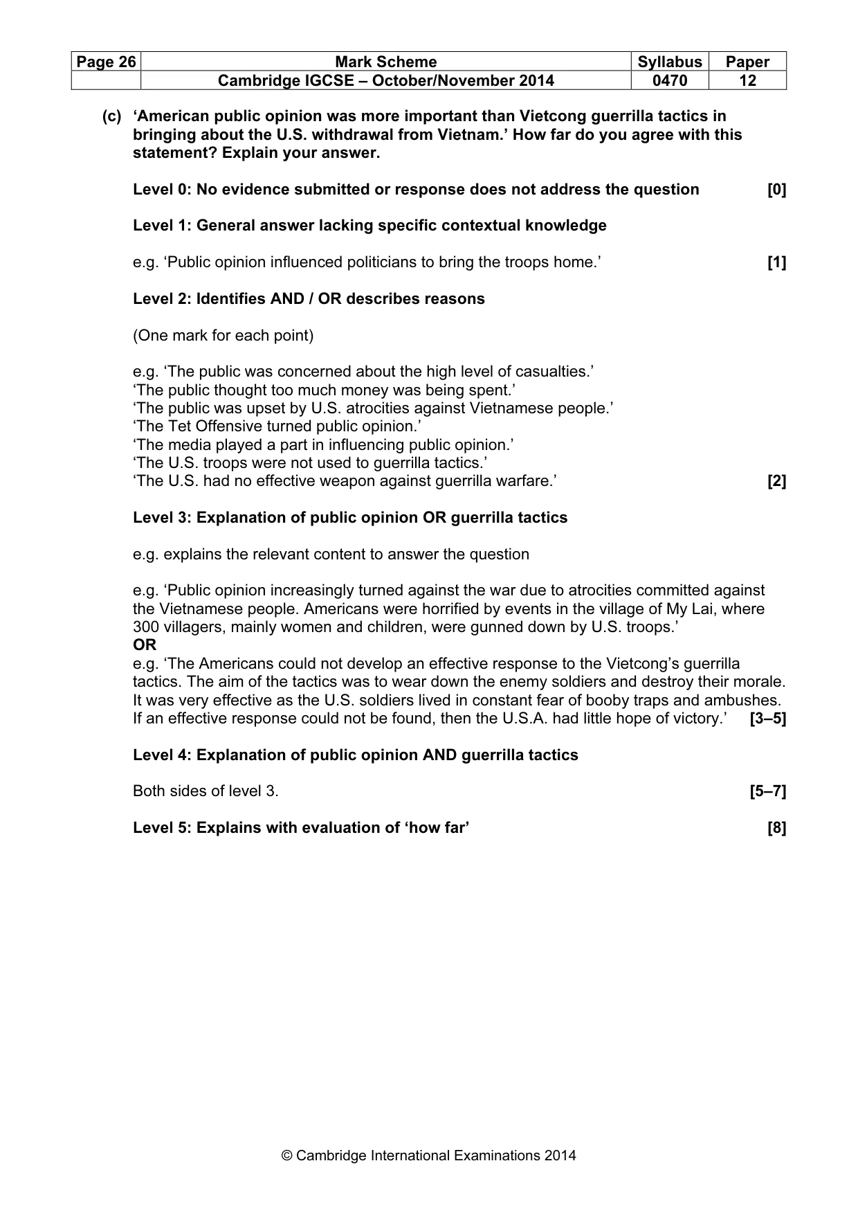 Mark scheme, page 26 of 77