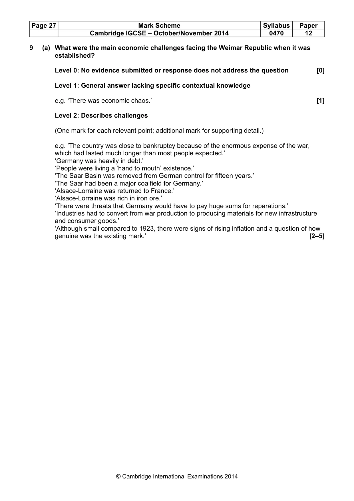 Mark scheme, page 27 of 77