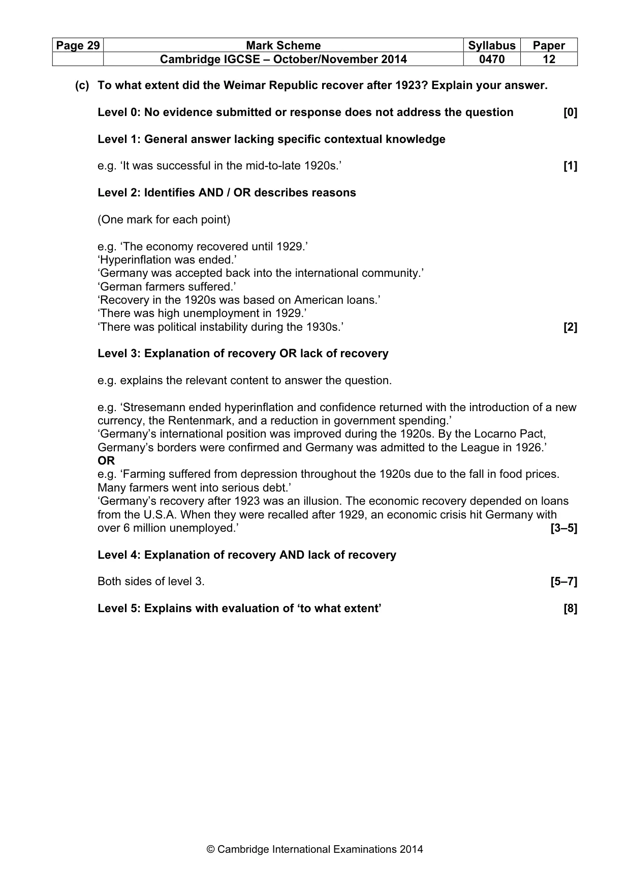 Mark scheme, page 29 of 77
