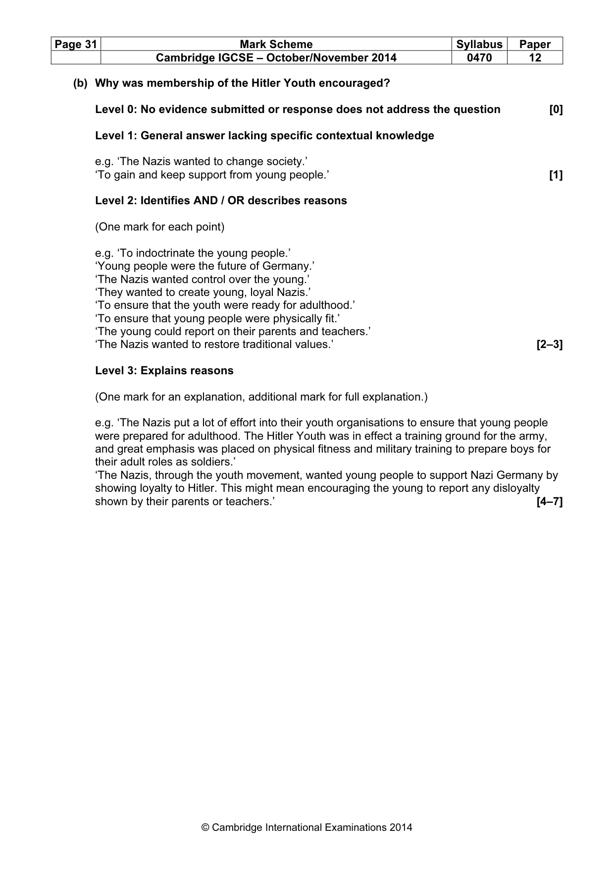 Mark scheme, page 31 of 77