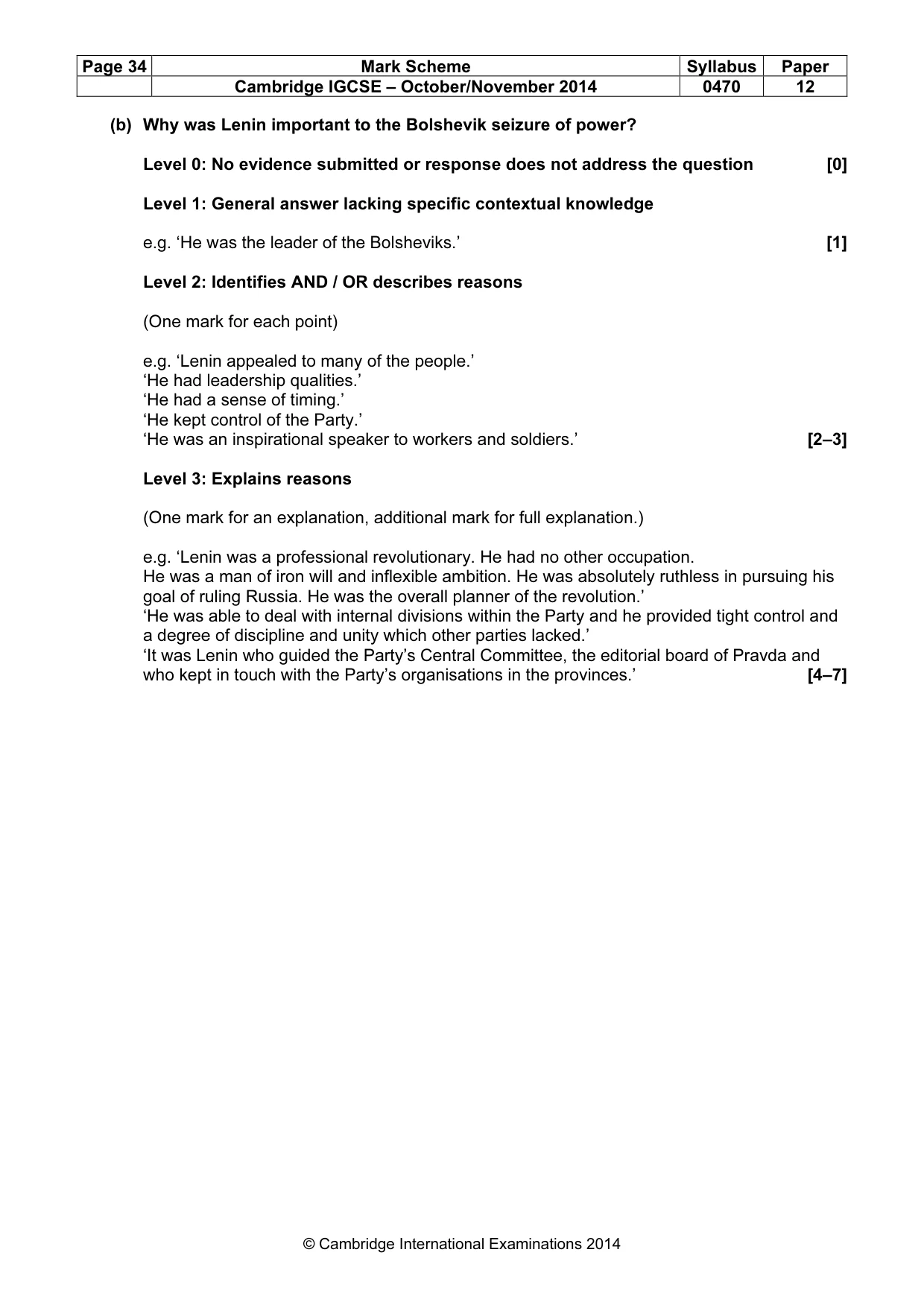 Mark scheme, page 34 of 77