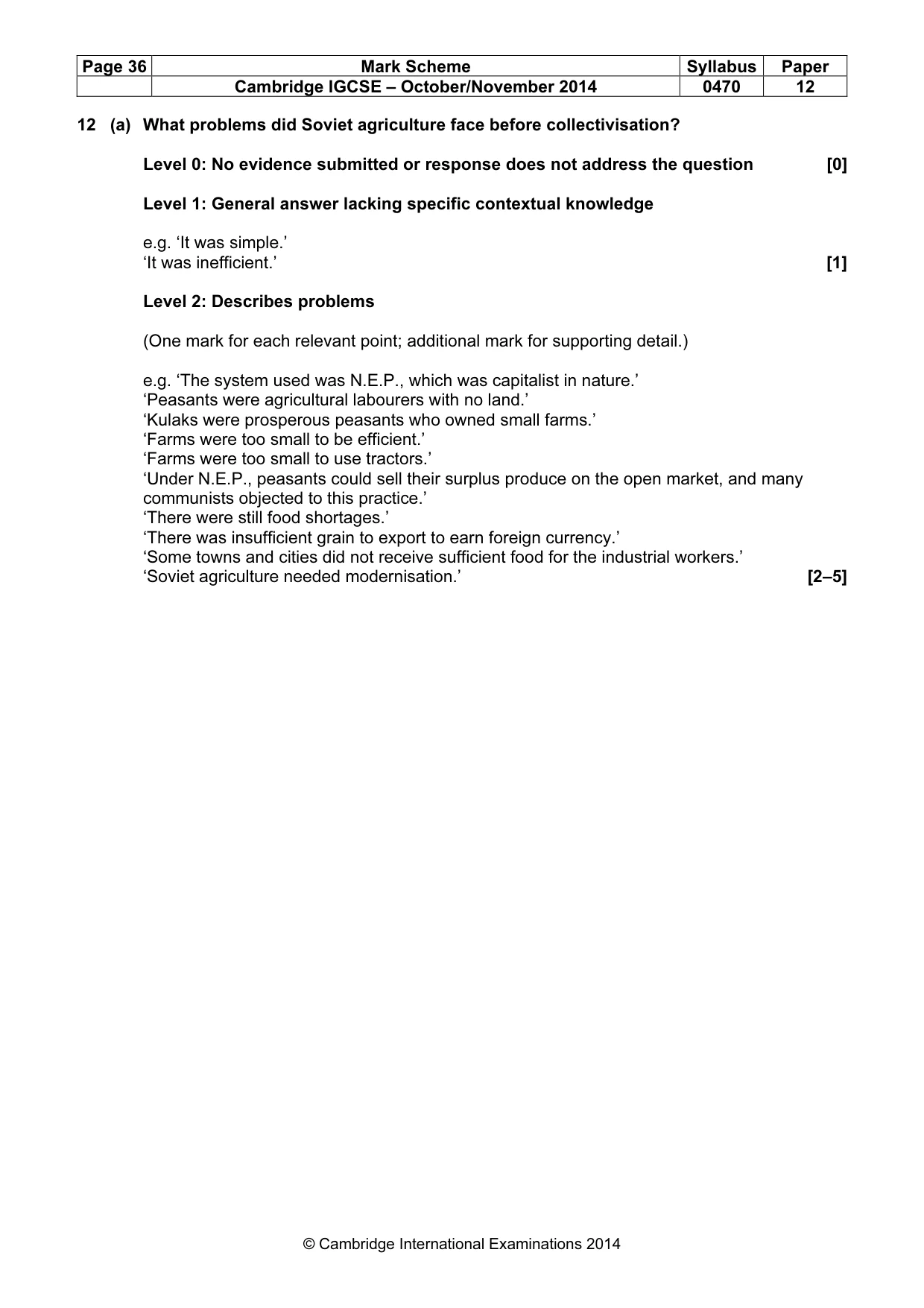 Mark scheme, page 36 of 77