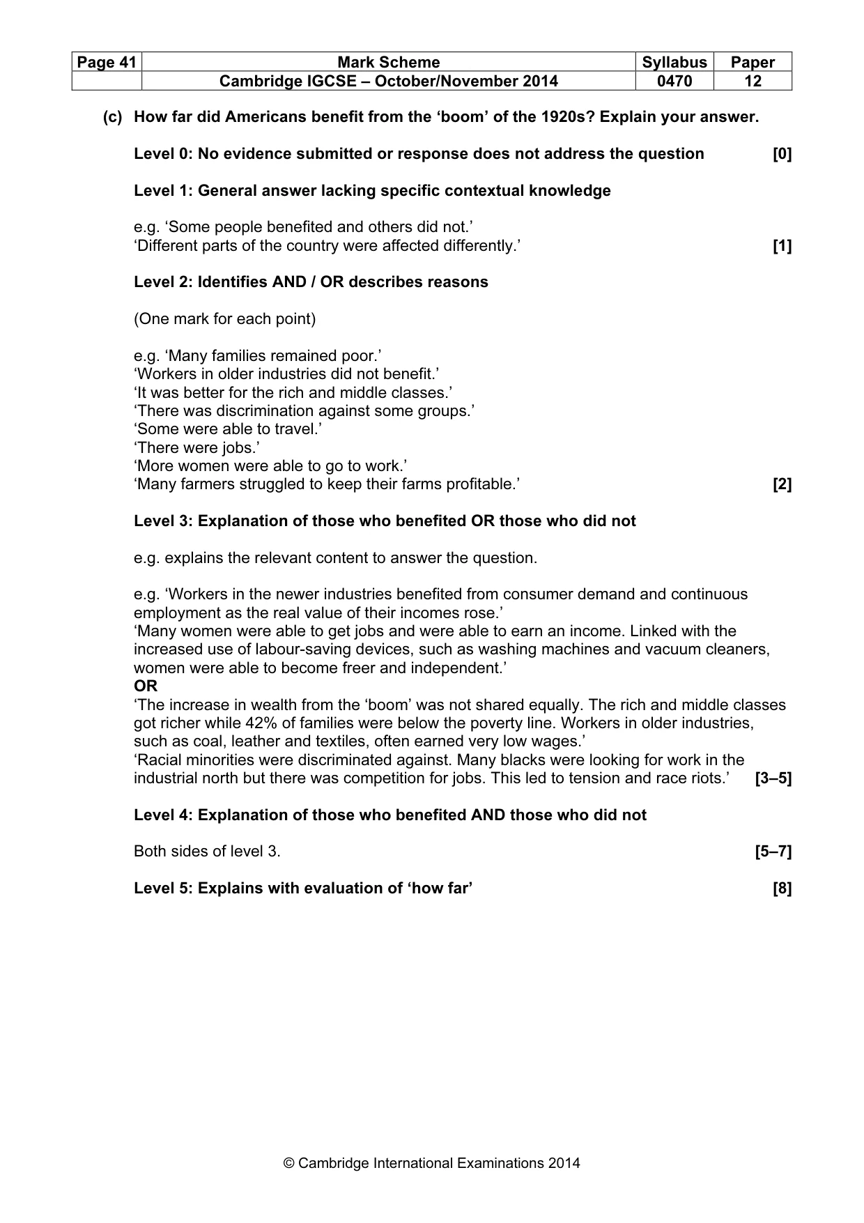 Mark scheme, page 41 of 77