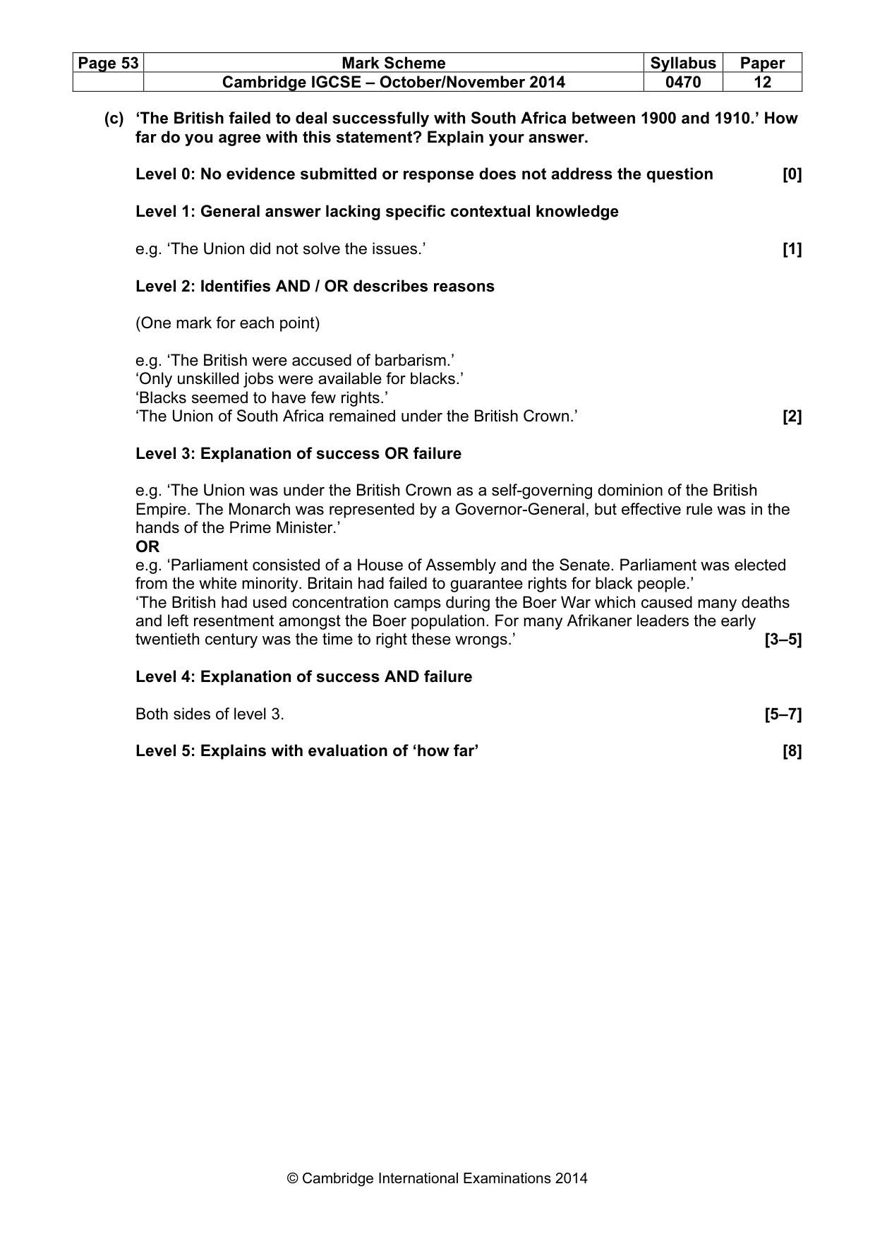 Mark scheme, page 53 of 77