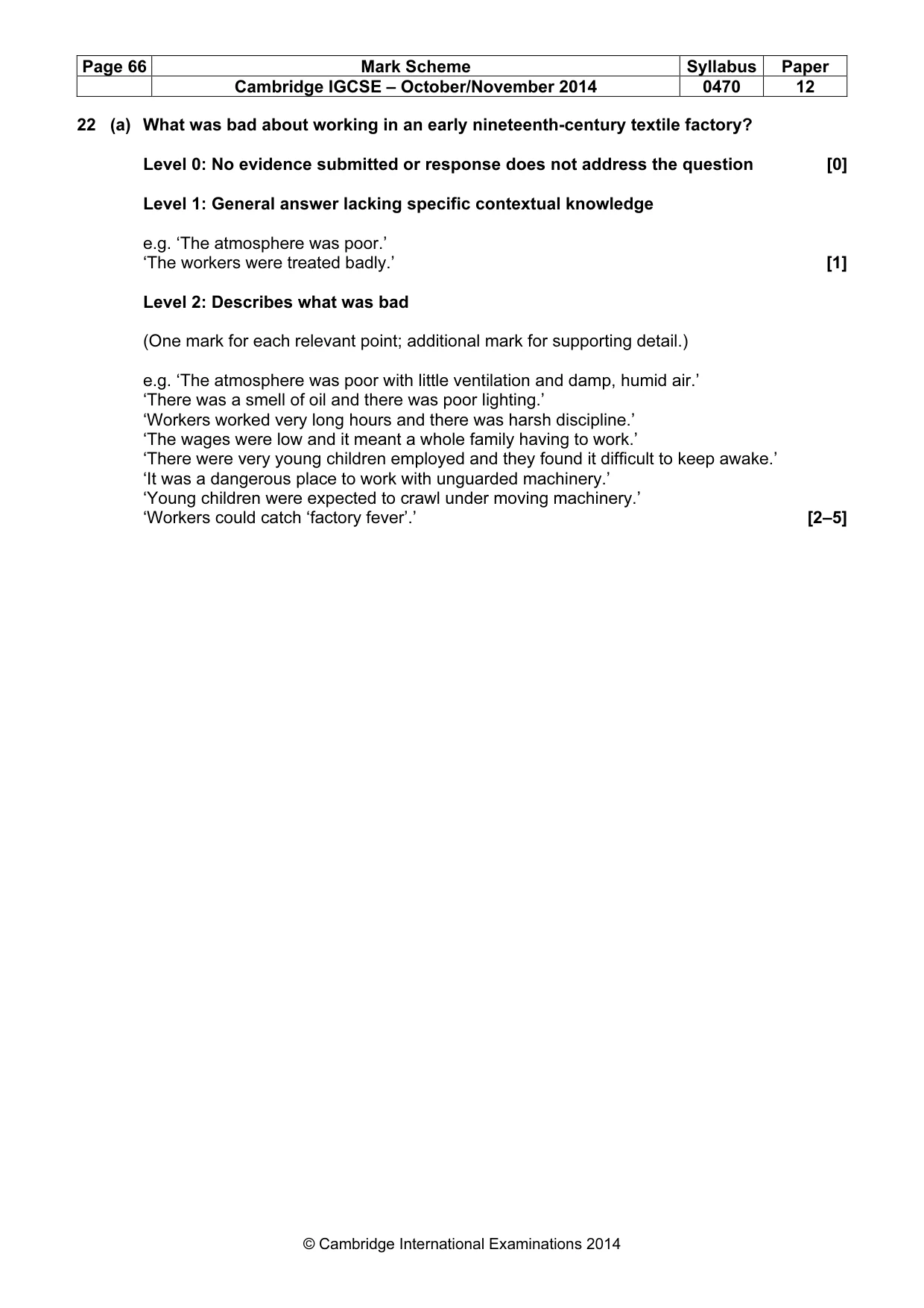 Mark scheme, page 66 of 77