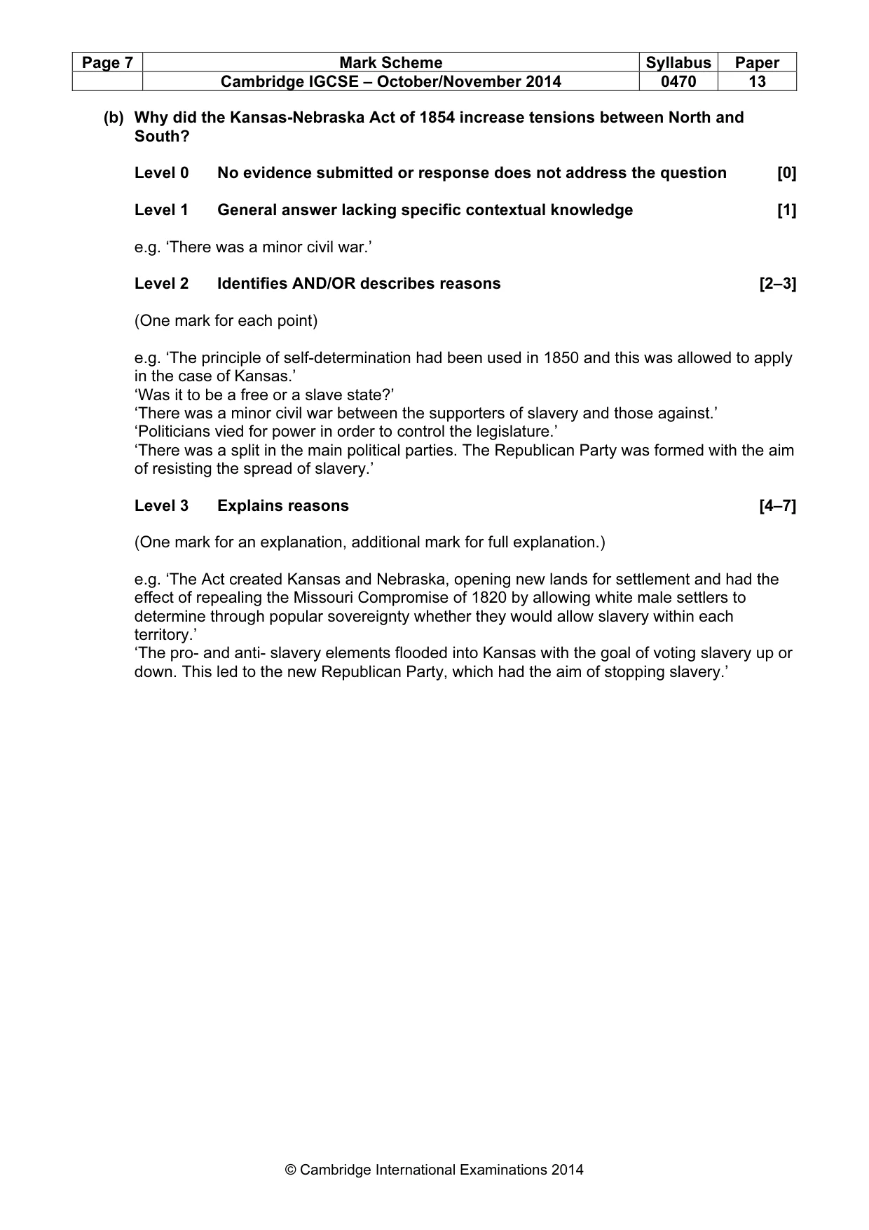 Mark scheme, page 7 of 77