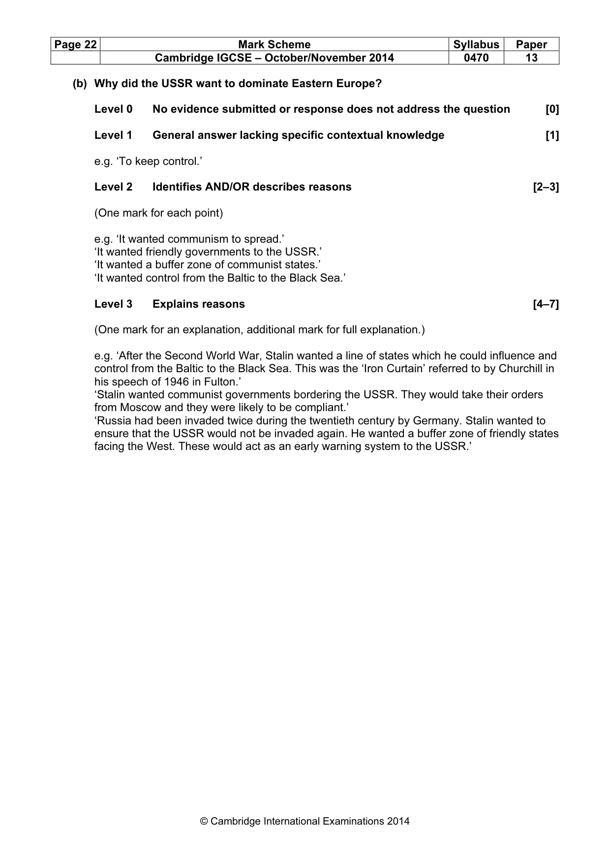 Mark scheme, page 22 of 77